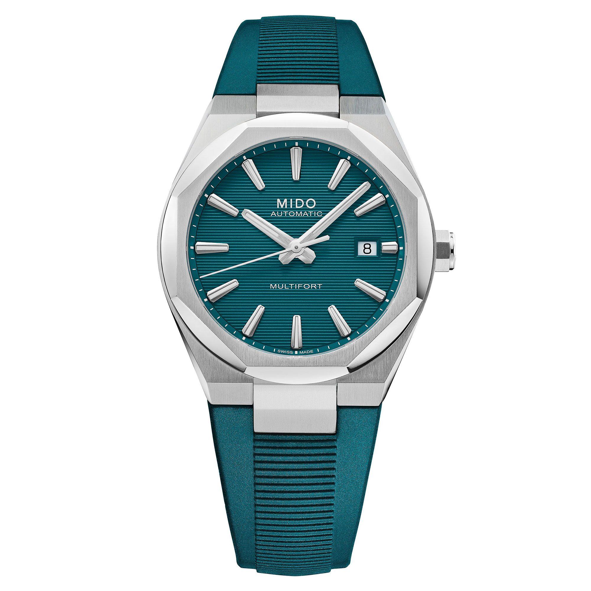 Reloj Mido Multifort 8 One Crown 40MM Resina Azul-0