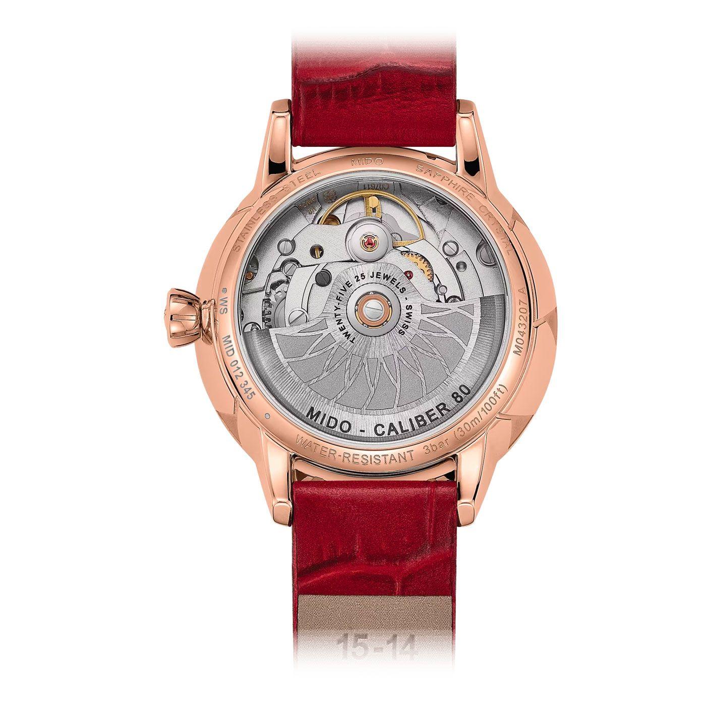 Reloj Mido Rainflower Rojo-1