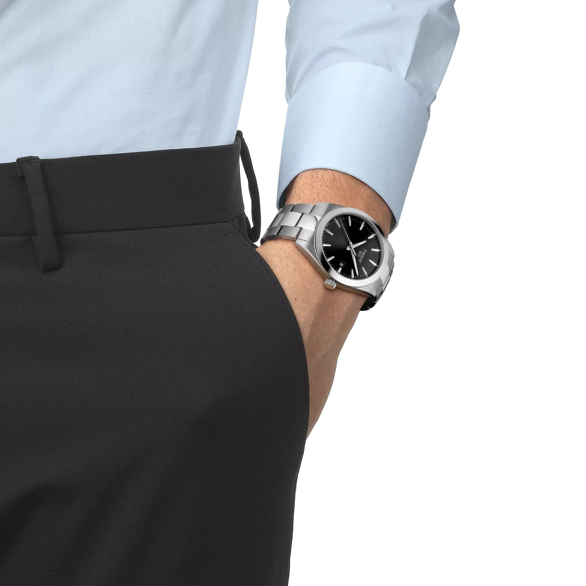 Reloj Tissot Gentleman Acero Negro-2