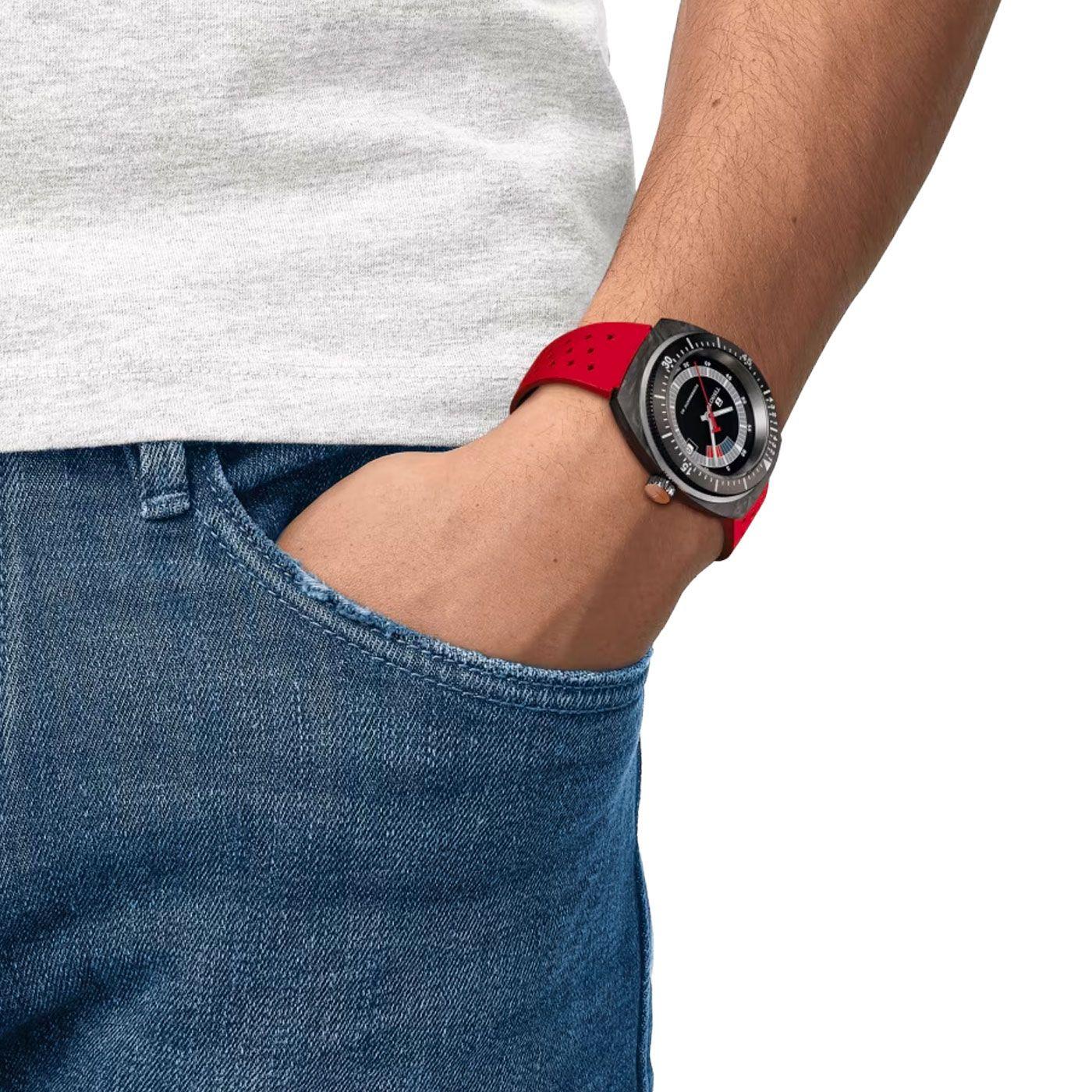 Reloj Tissot Sideral Powermatic 80 Rojo-2