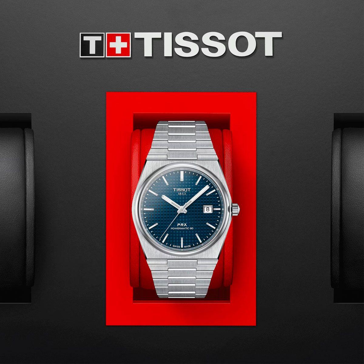 Reloj Tissot PRX Powermatic 80 Acero Azul-3