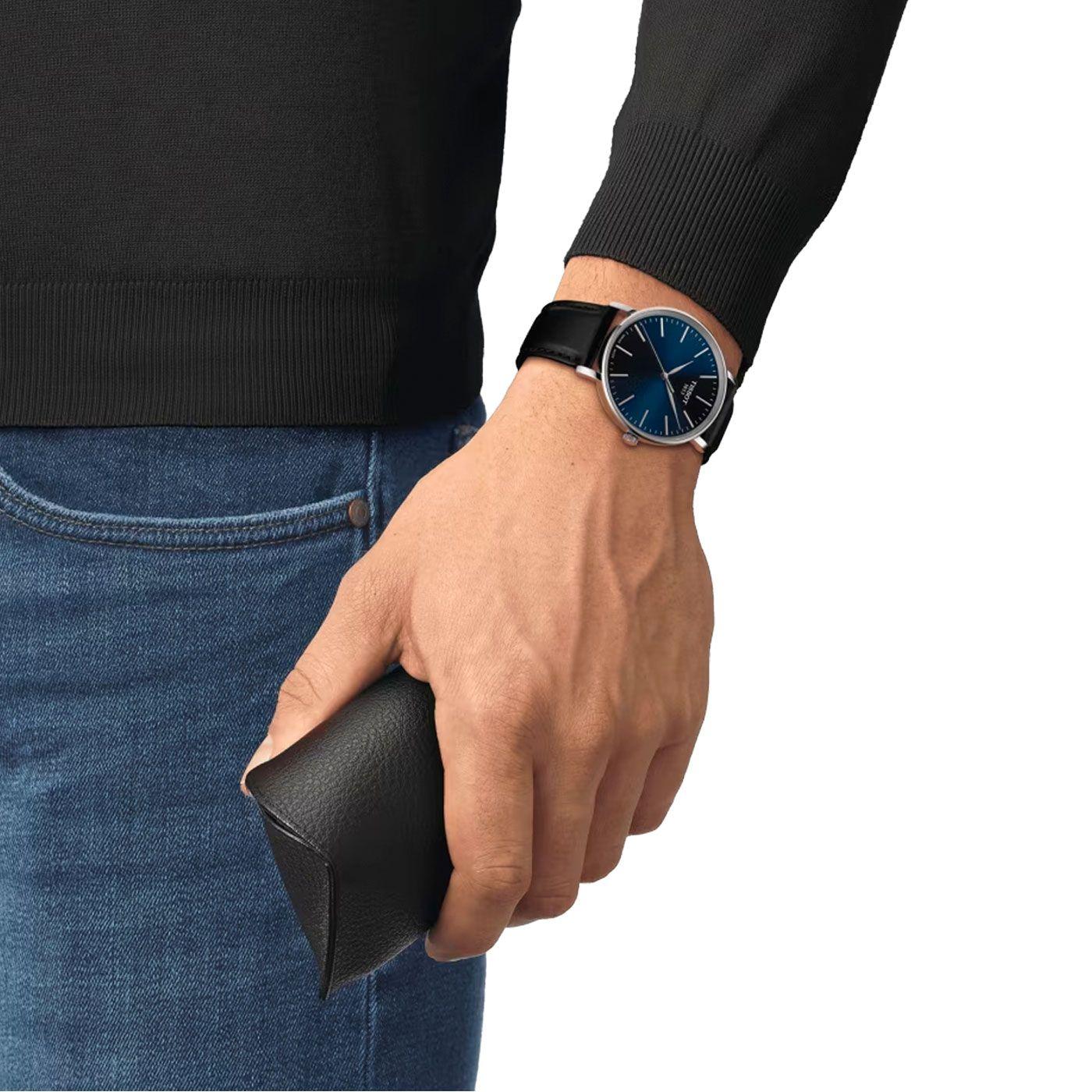 Reloj Tissot Everytime Cuero Azul-4