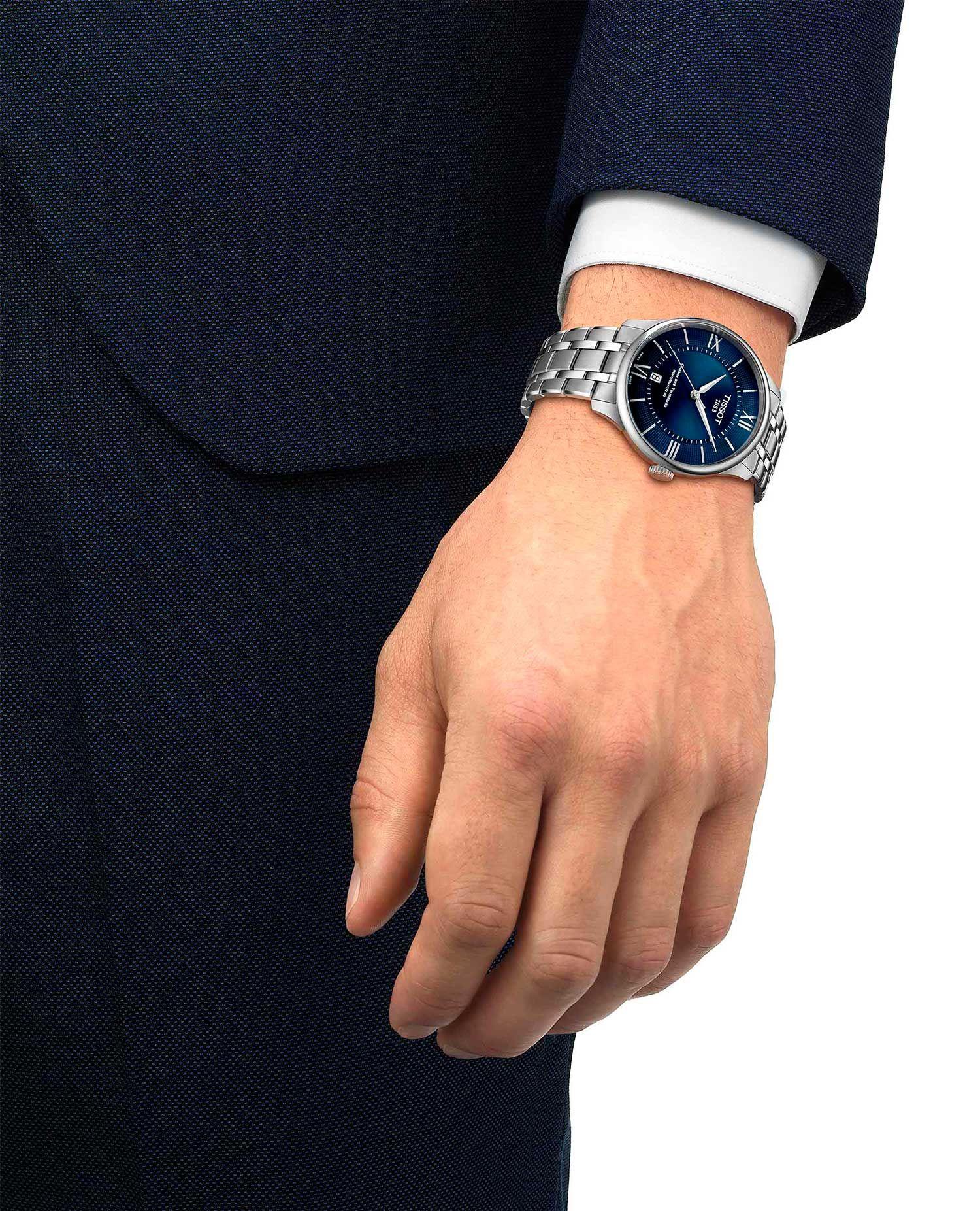 Reloj Tissot Chemin Des Tourelles Acero Azul-2