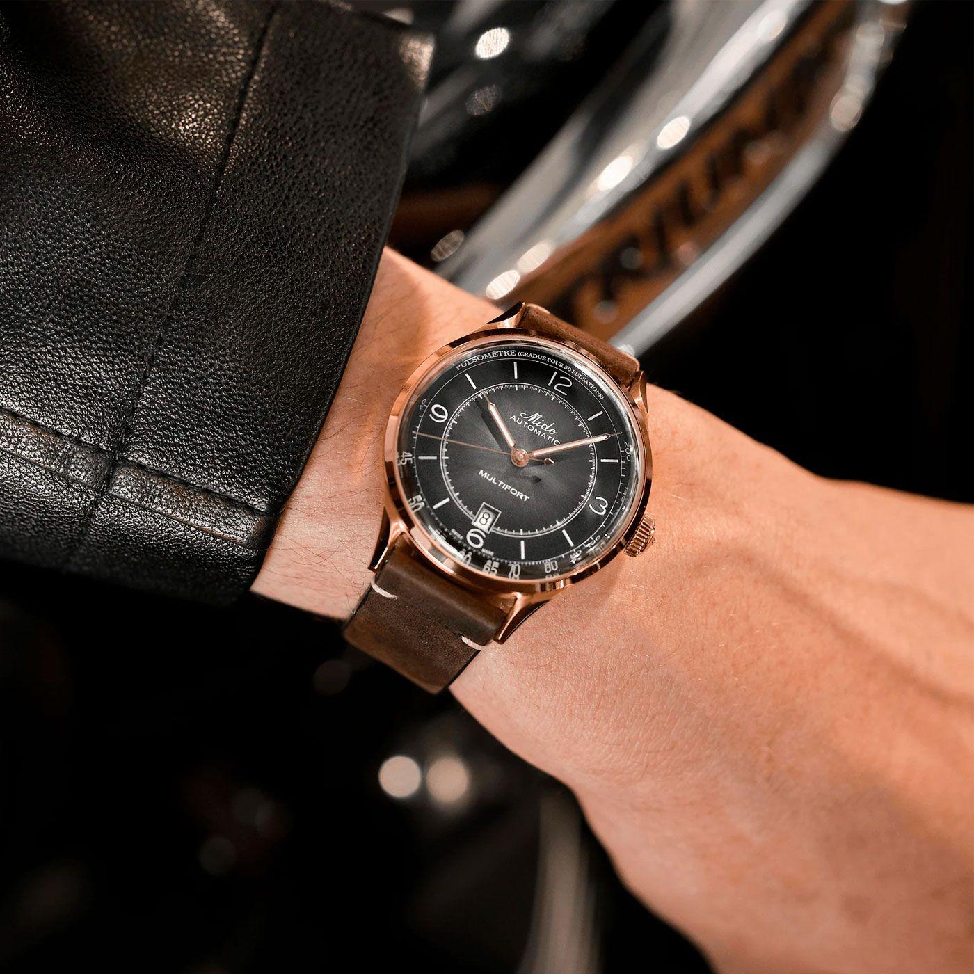 Reloj Mido Multifort Patrimony Marrón-4