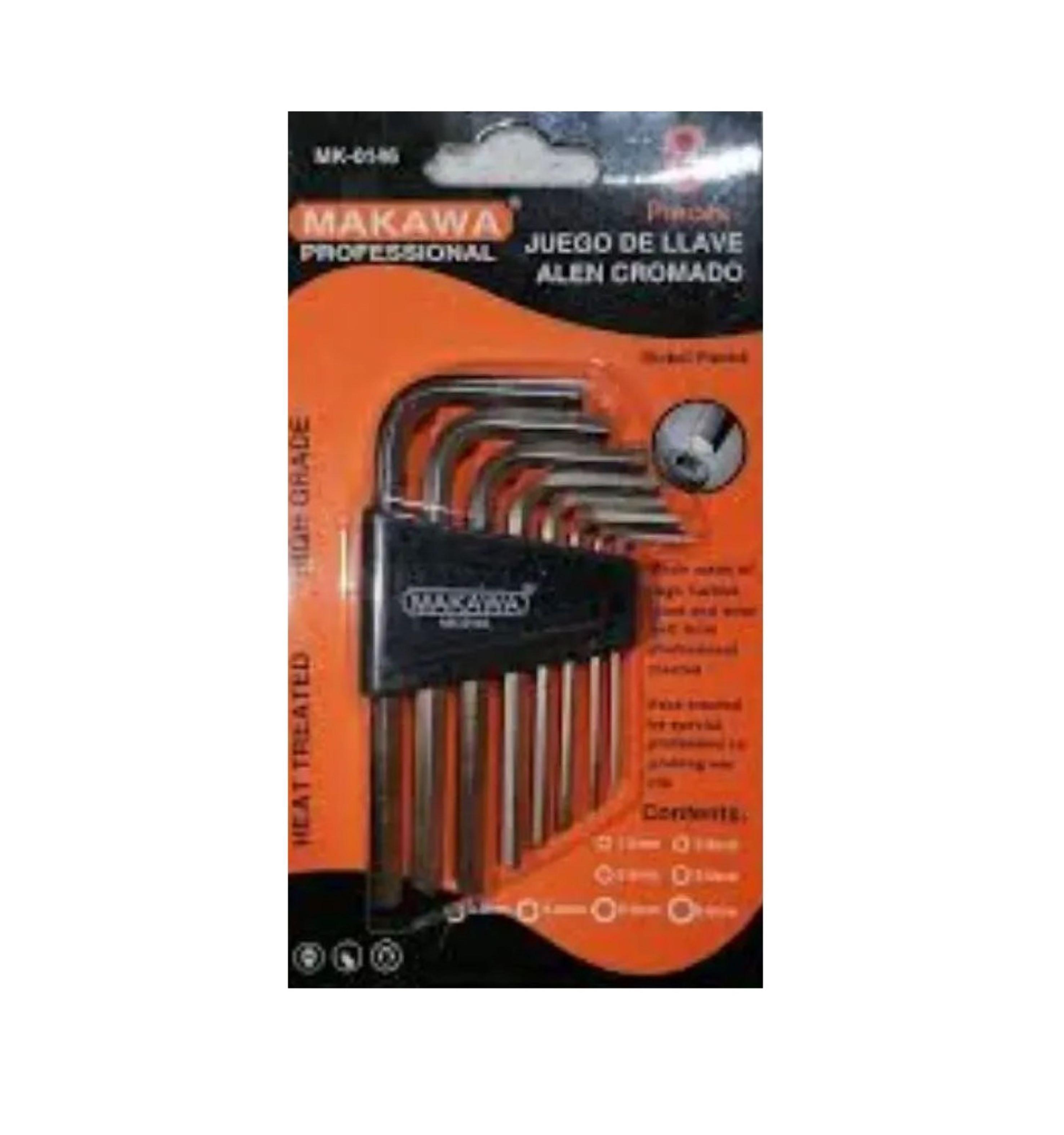Juego Llave Allen 8 Piezas Cromada Makawa Oferta 2x1-0