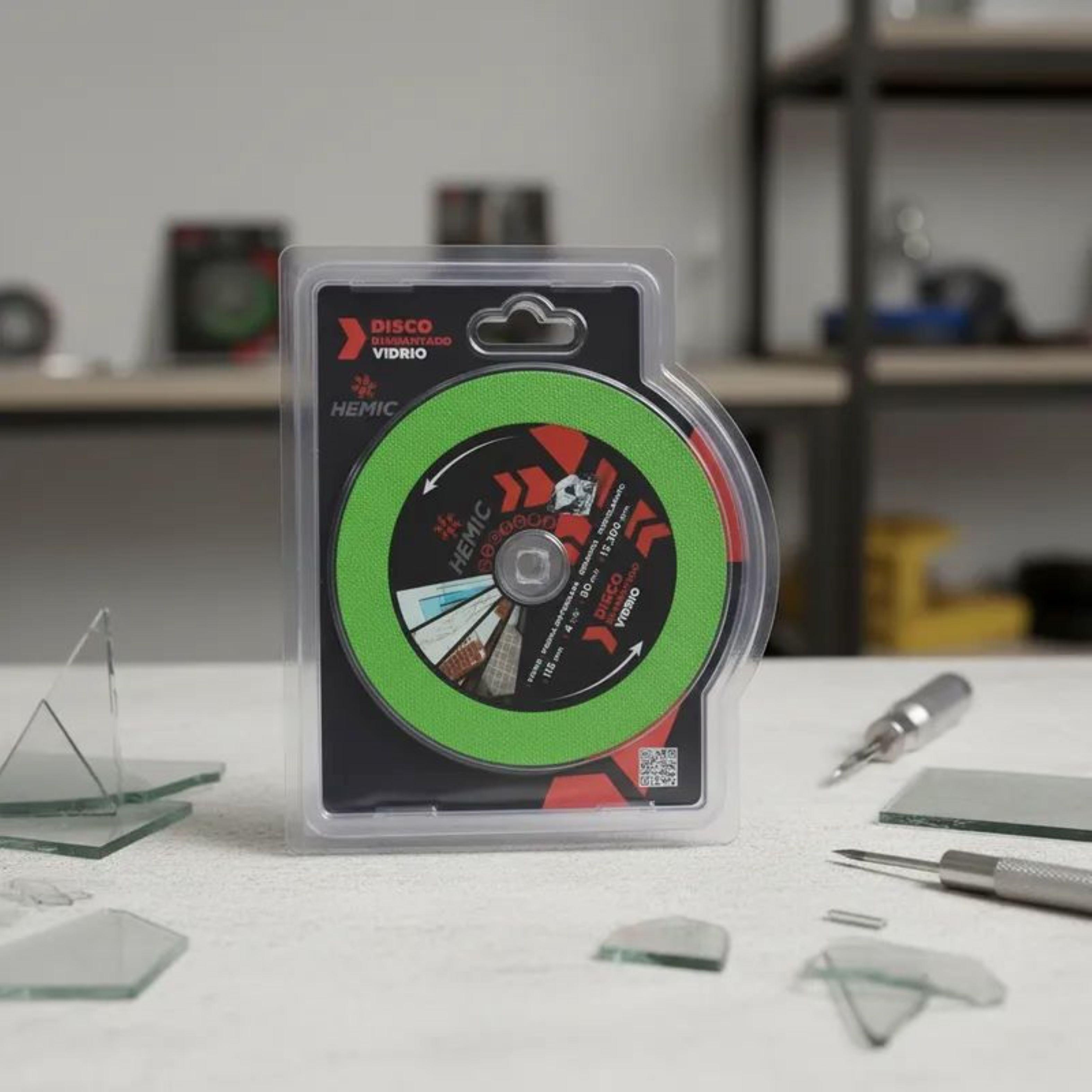 Disco Diamantado Para Cortar Vidrio 115mm Hemic-3