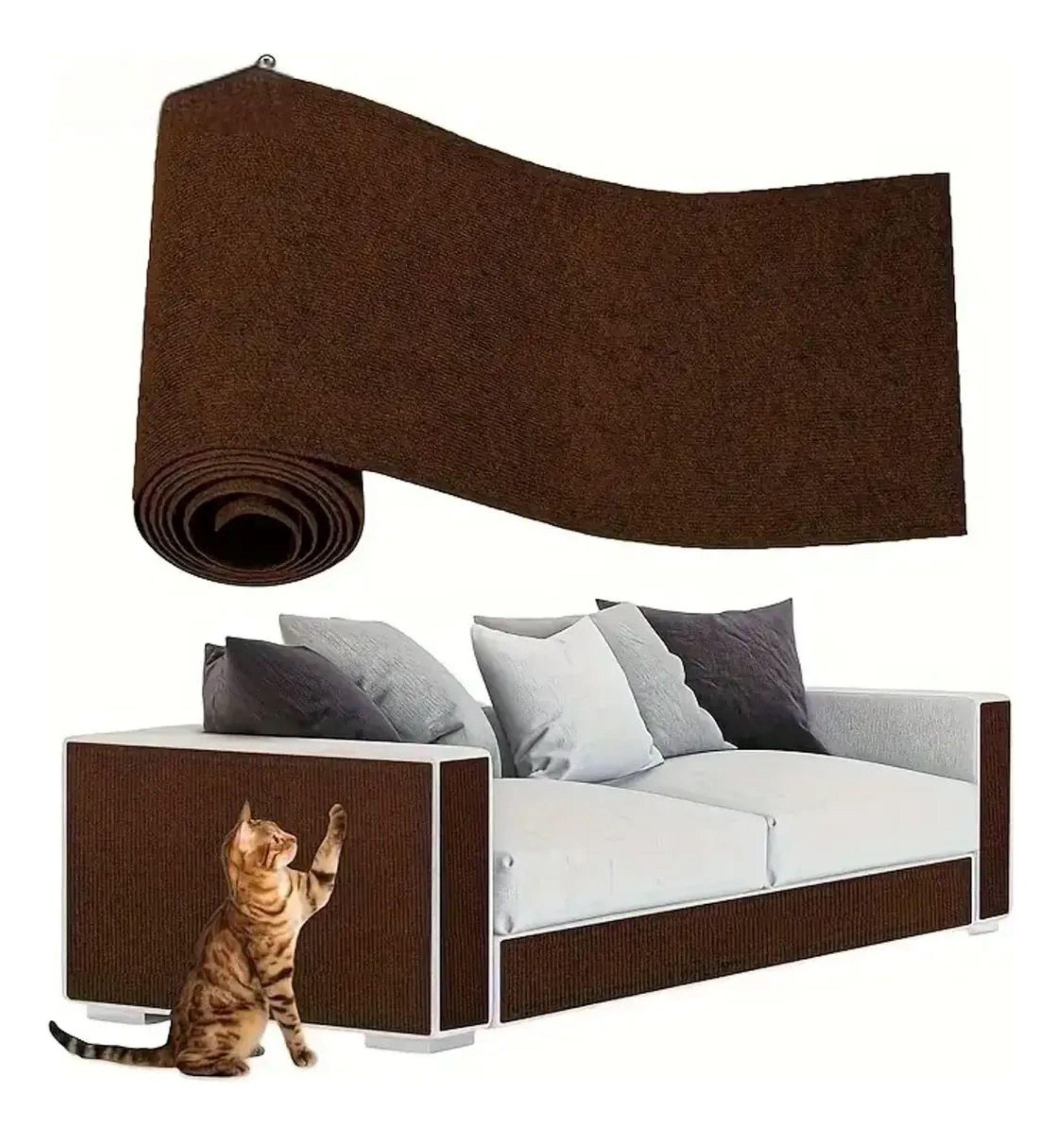 Protector De Sof Adhesivo Rascador Gatos Antiestr s 30x100 Marr n-1