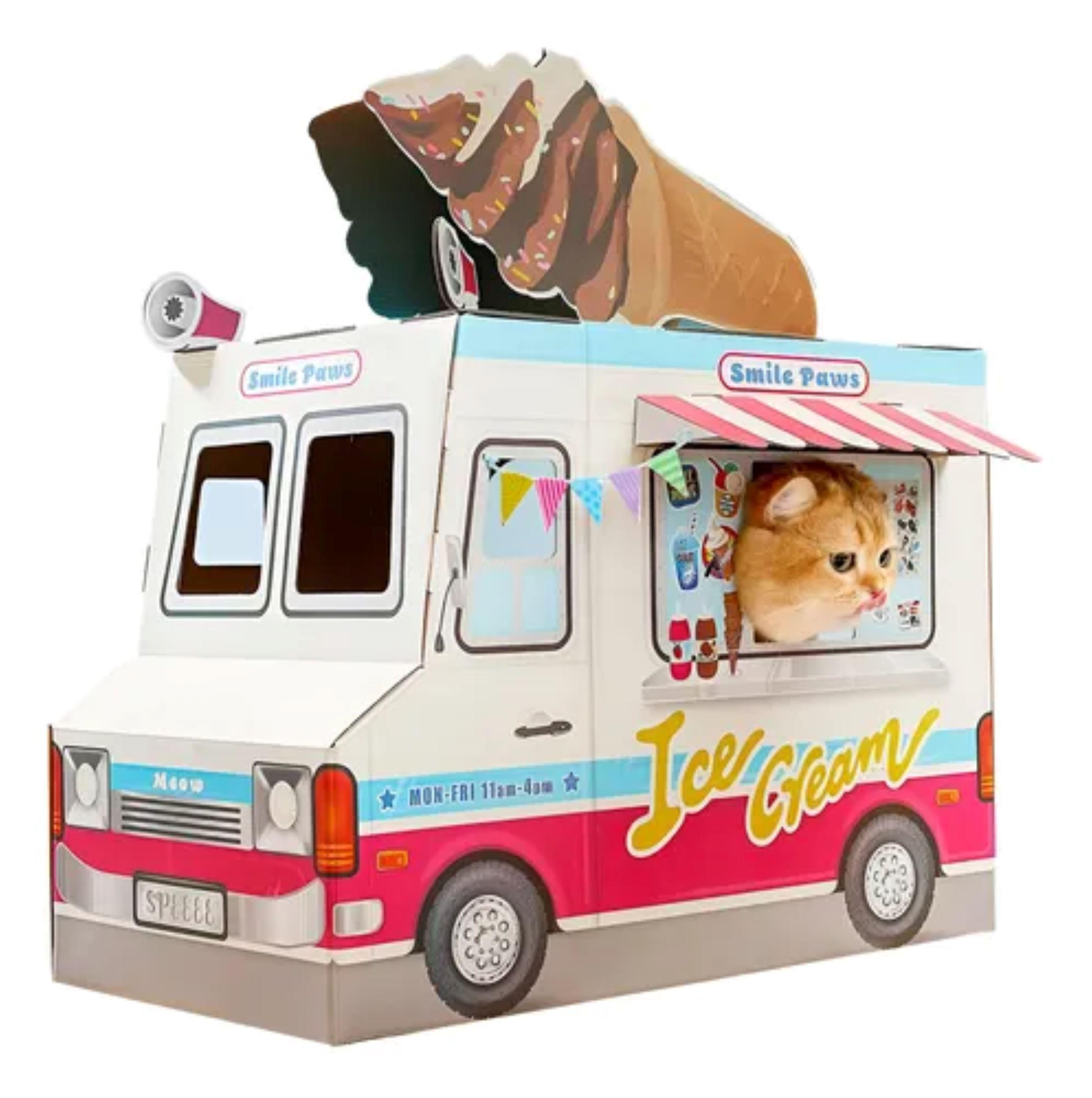 Casa Rascador Multiuso Ice Cream Food Truck Gris-0