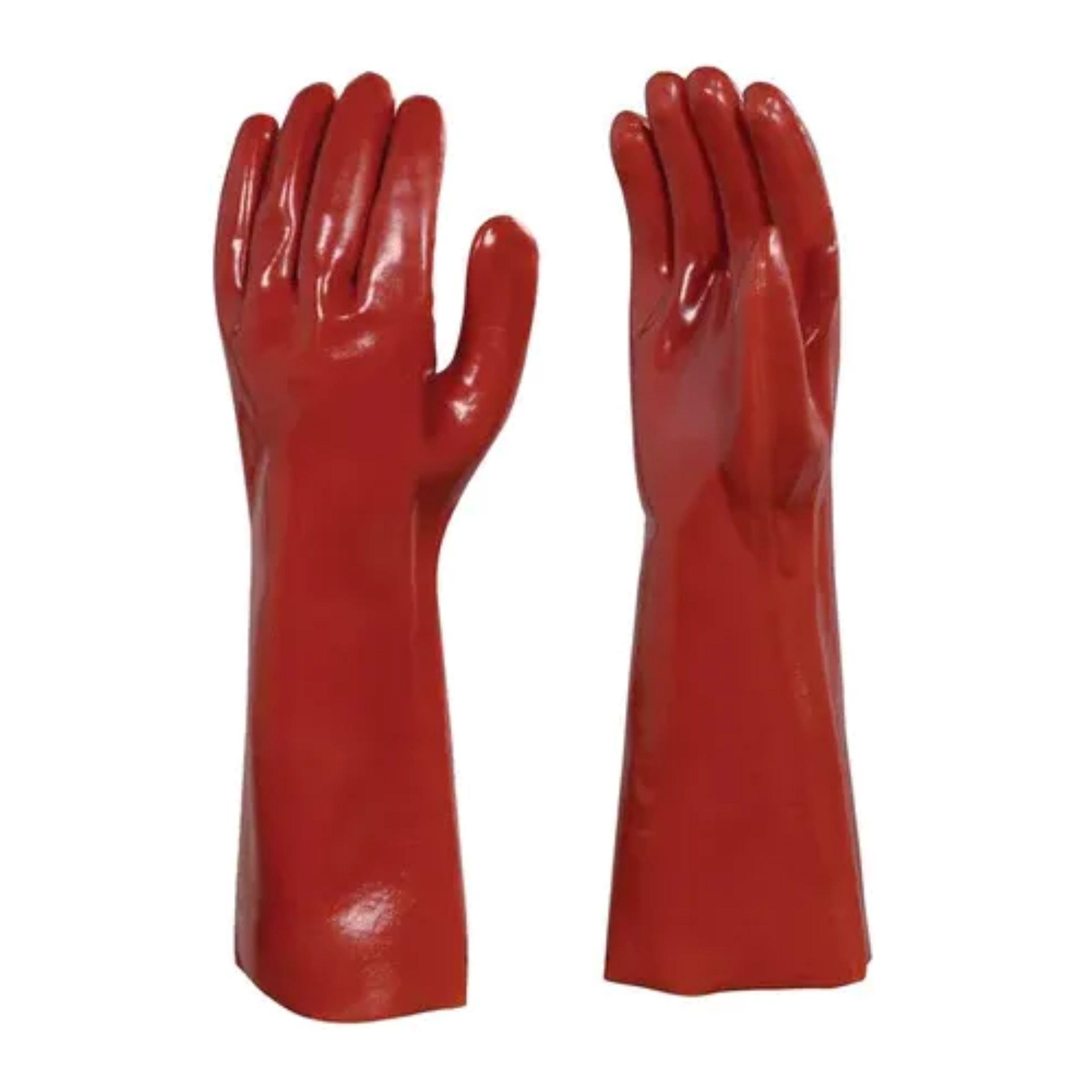 Guante Pvc Rojo 14 Pulgadas-1