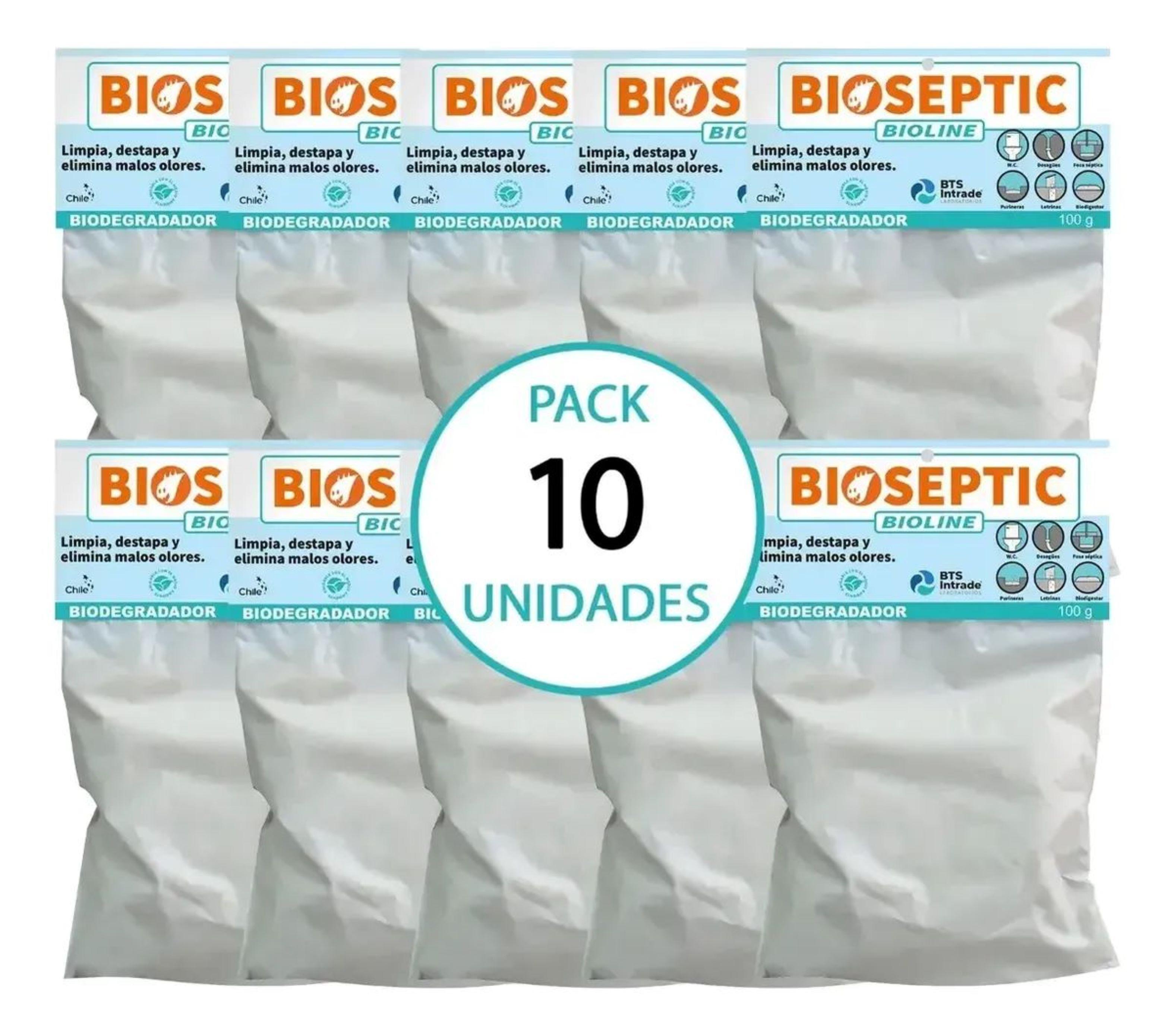 Bioseptic 100 Gr Pack 10 Und bacterias Fosas Septicas-1