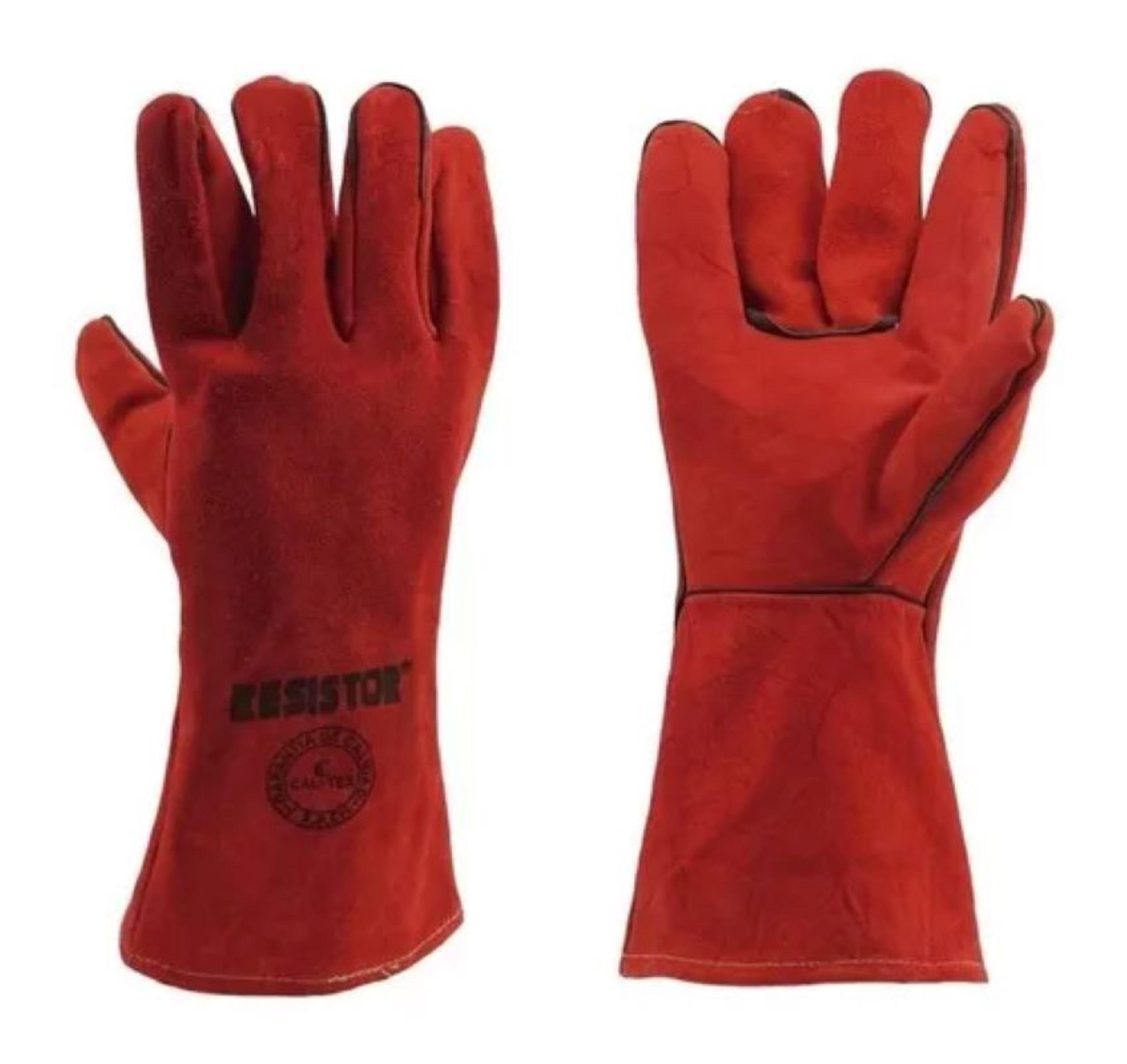 Guantes Descarne Soldador Rojo-0