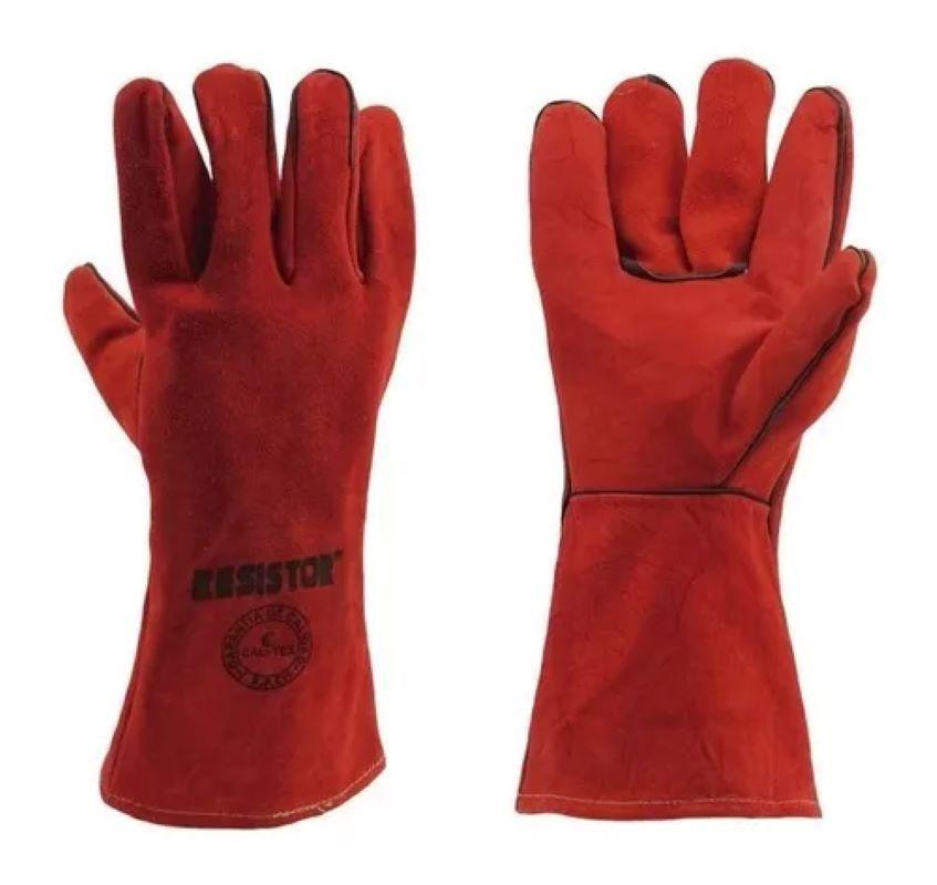 Guantes Descarne Soldador Rojo-1