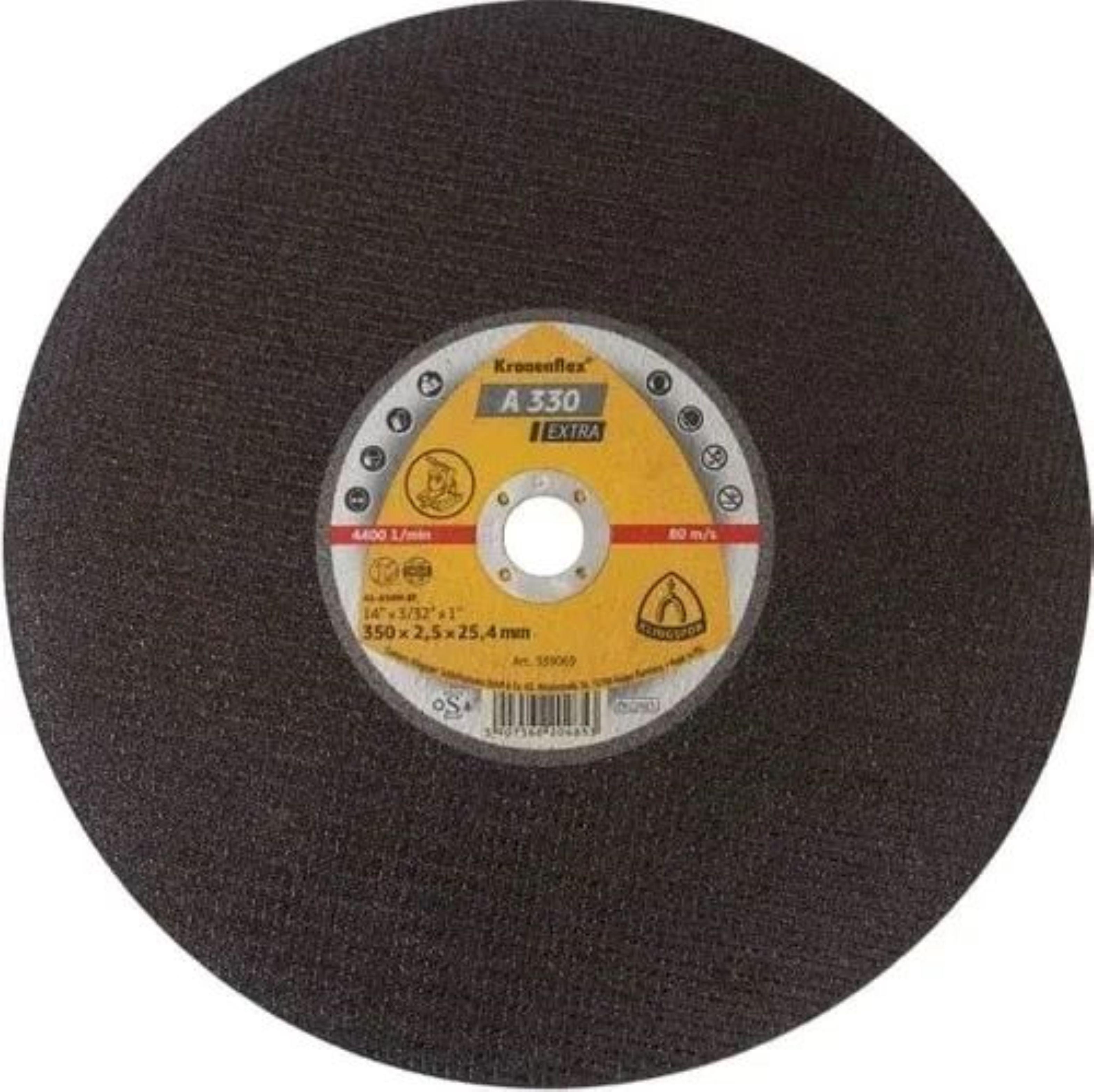 Disco De Corte Grande Kronenflex A 330 Extra Para Acero Color Negro-1