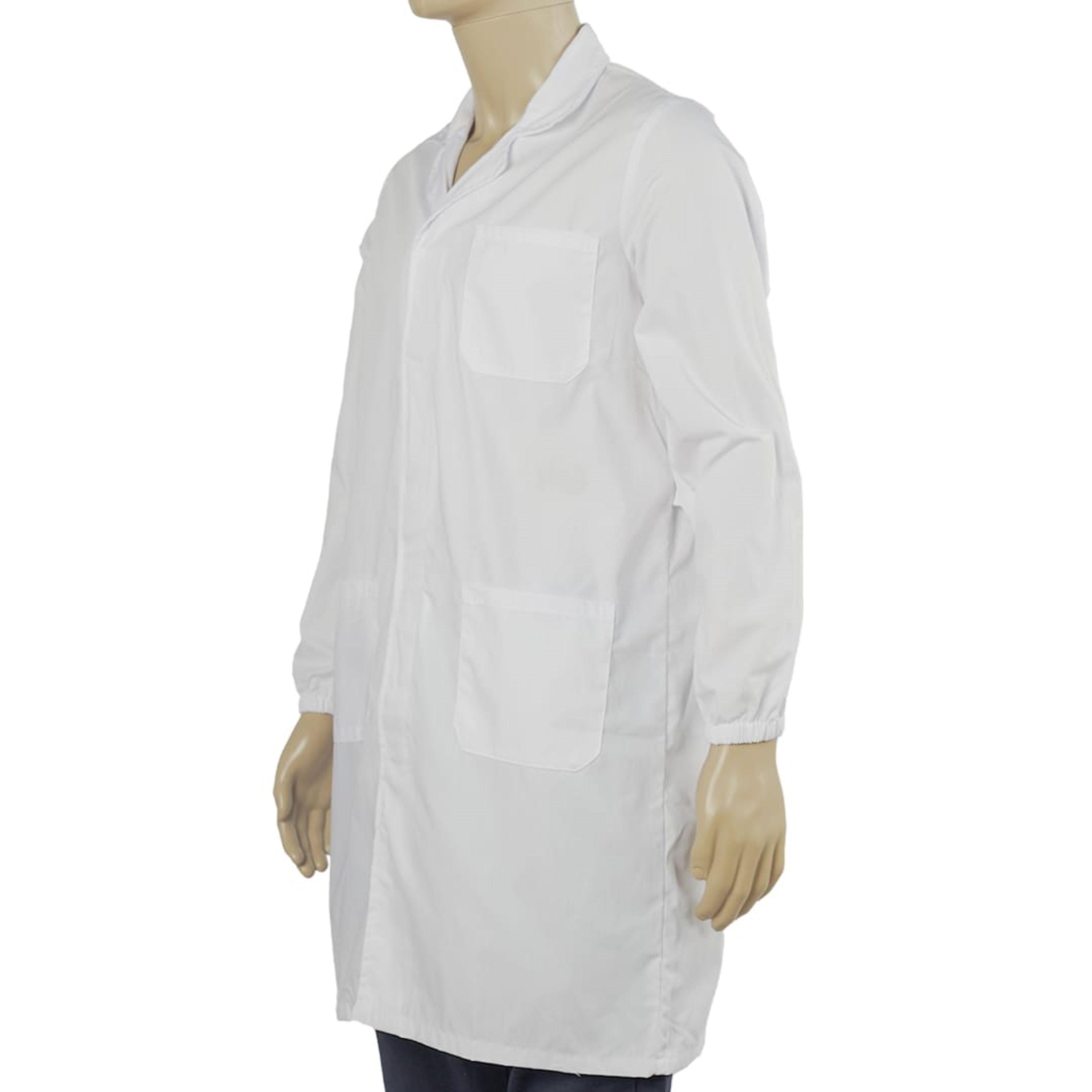 Pack 2 Cotona Poplin Blanca Delantal Laboratorio Bata.-0