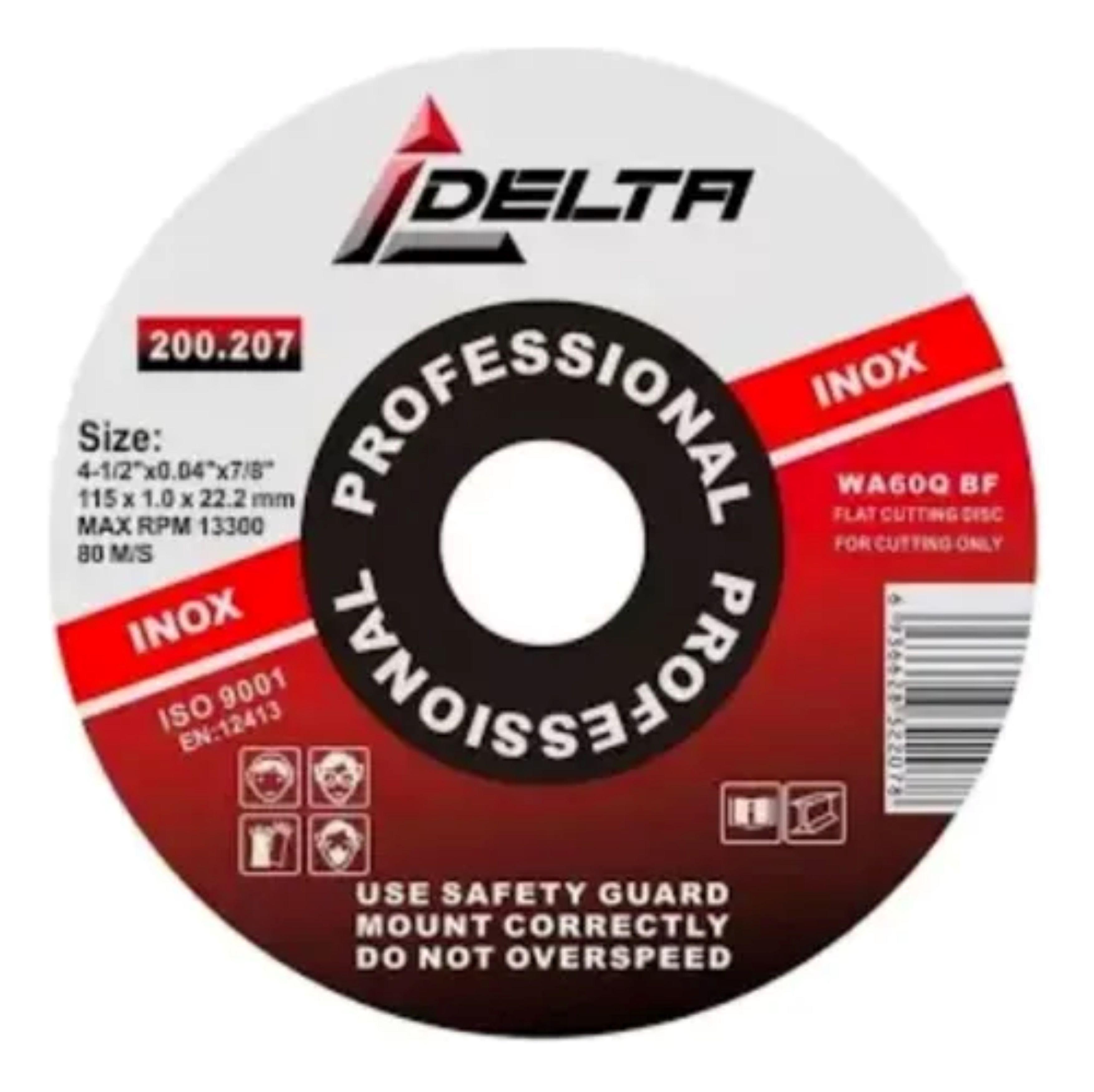 Discos De Corte Inox 4 1/2 X 1mm Delta Flex-1