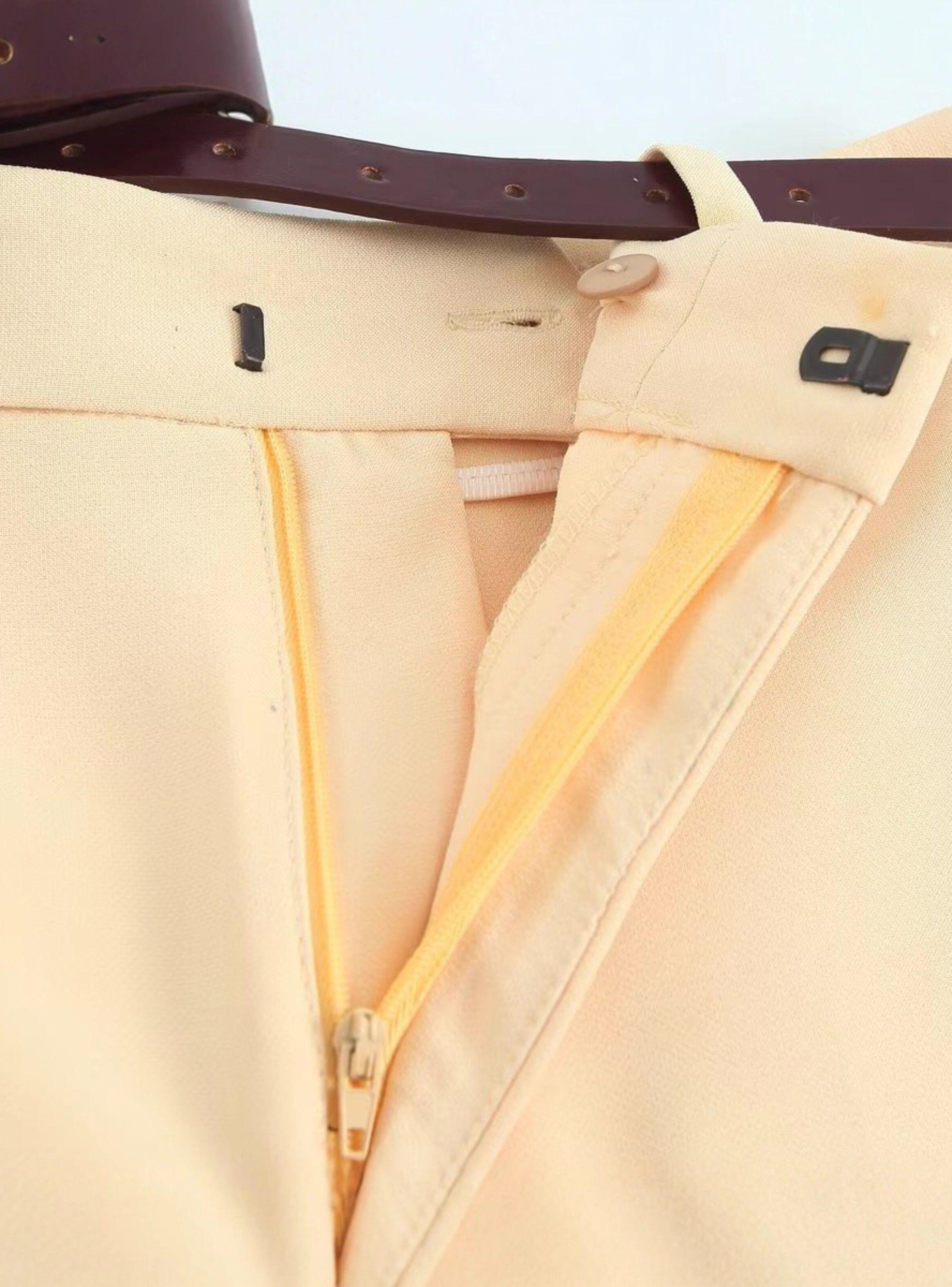 Pantalon  Recto Amarillo Claro Emilia Mujer -3