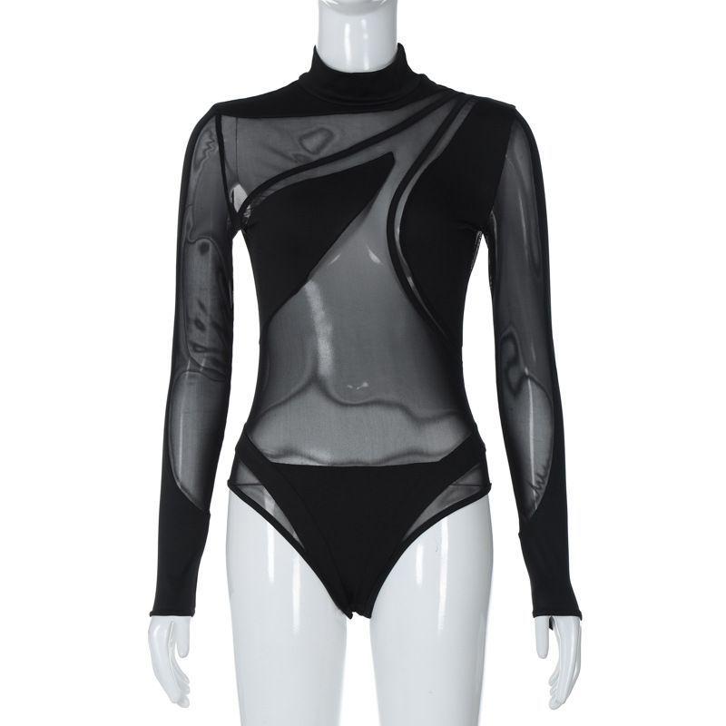 Body Stella Negro Trasparencia Mujer-4