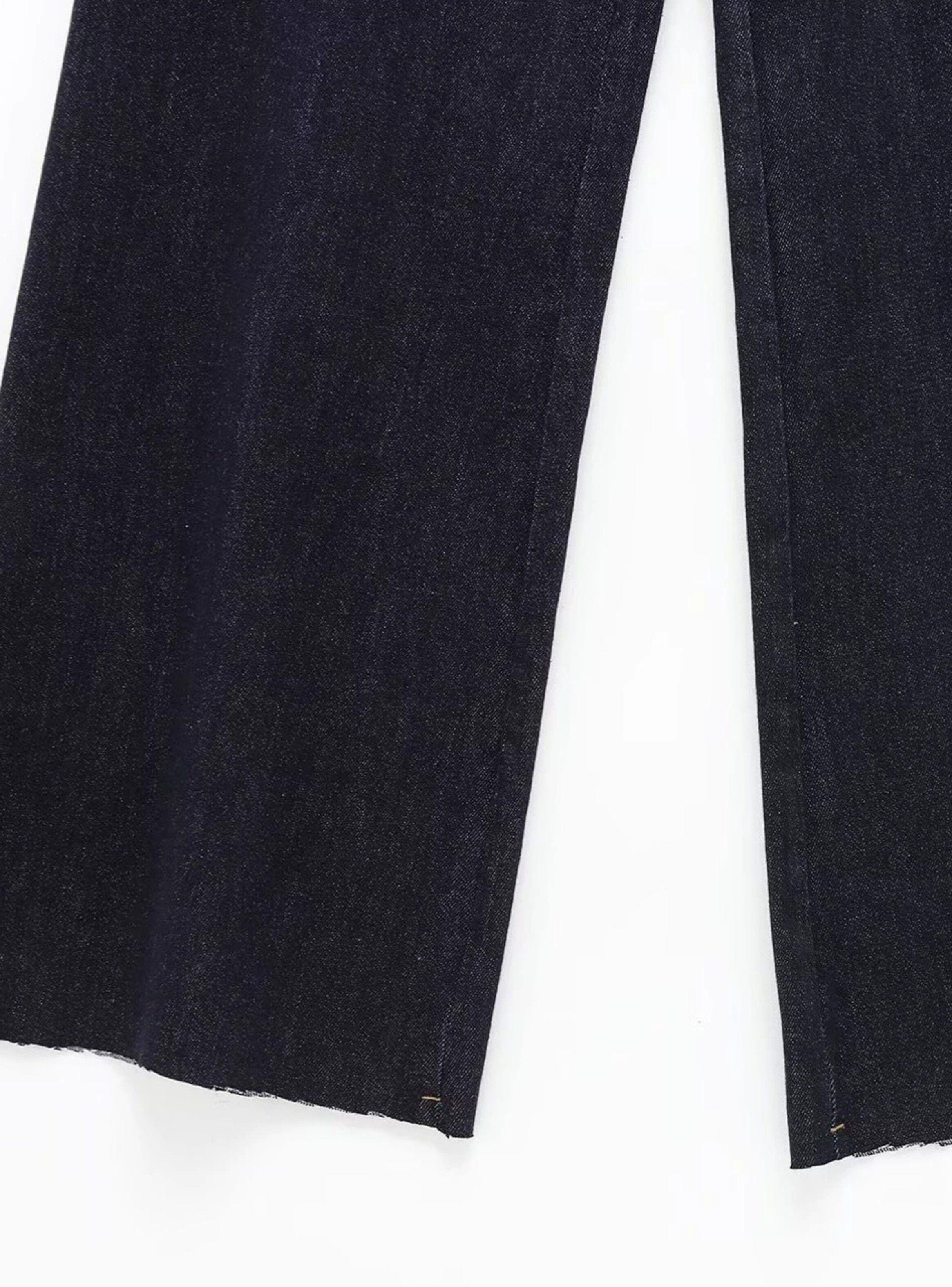 Jeans Culotte Bianca Azul Marino -3