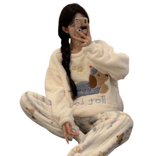 Pijama Elisabetta Polar Blanco-3