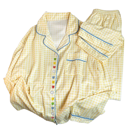 Pijama Aurelia Amarillo Cuadrille Mujer -3