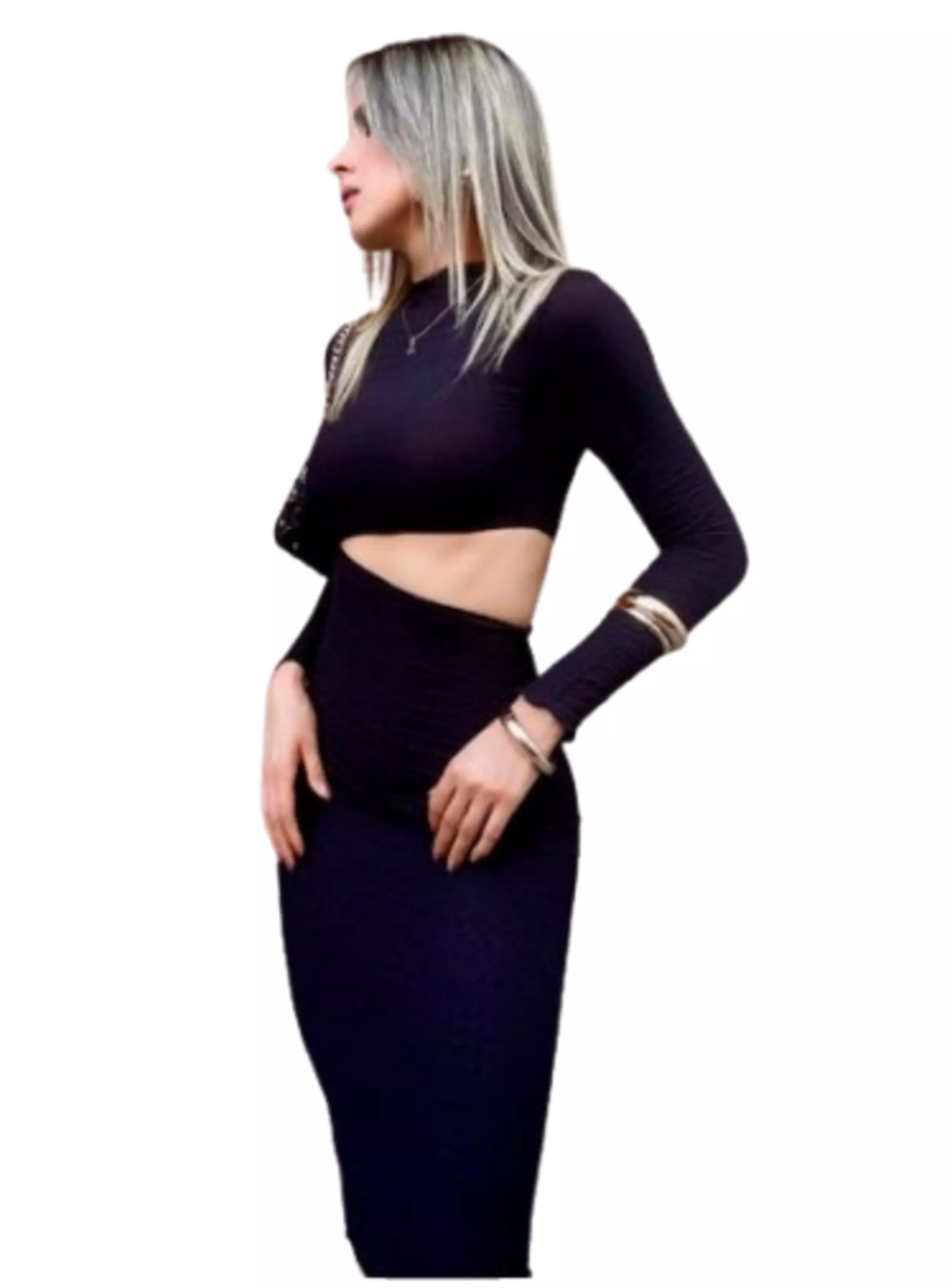 Vestido Largo Ajustado Seraphina Chocolate -2