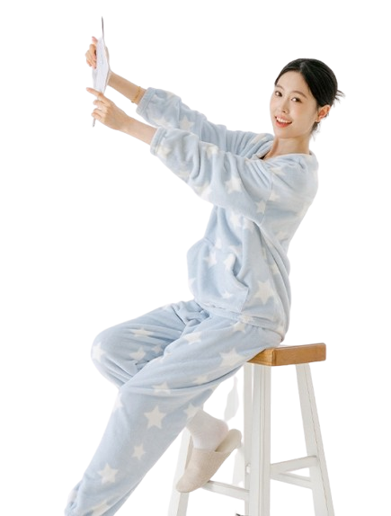 Pijama Rina Polar Celeste -2