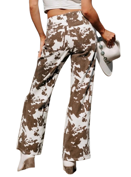 Jeans Denim Mujer cow print-2