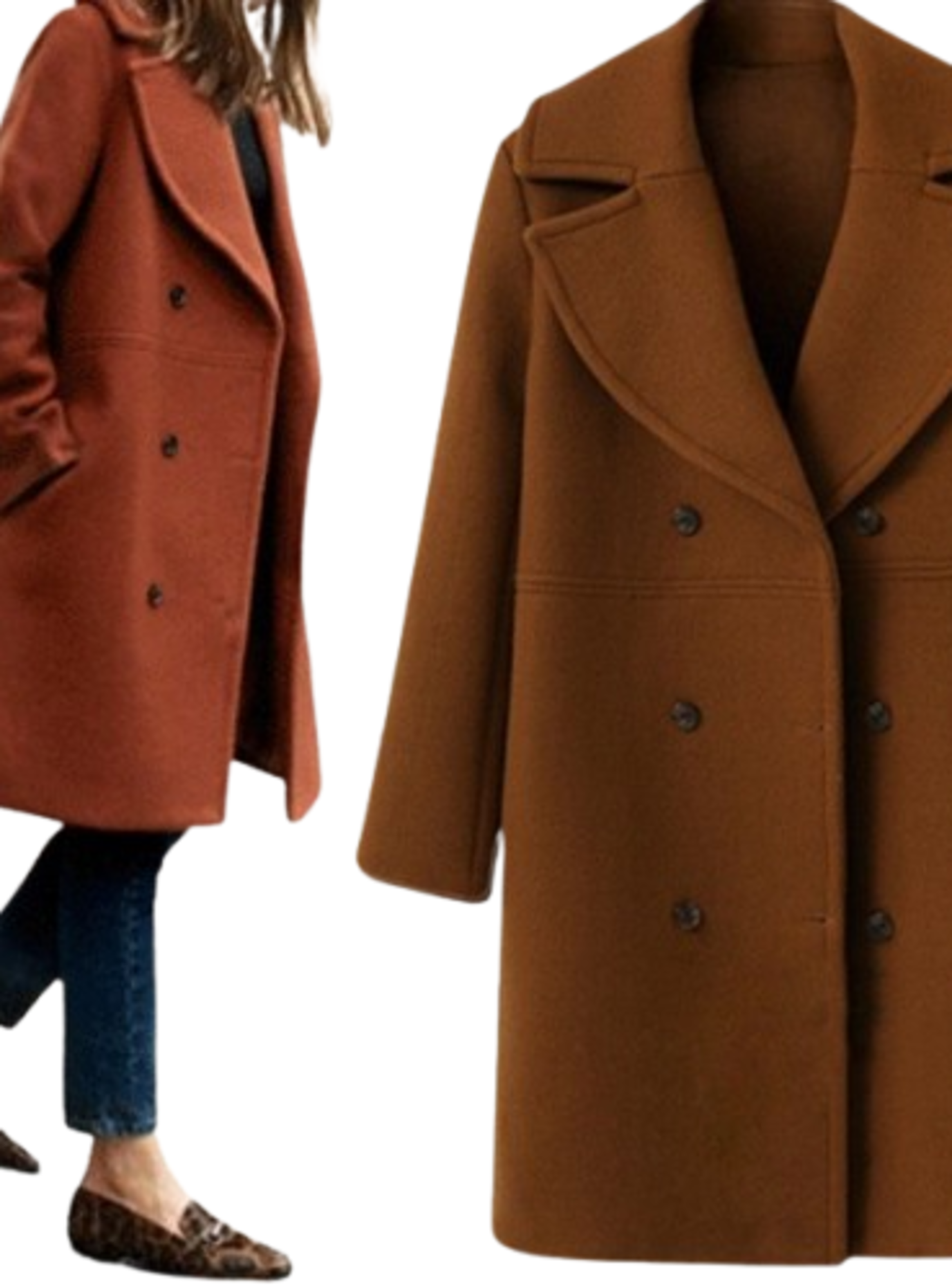 Abrigo de Botonadura Sencilla Negro-1