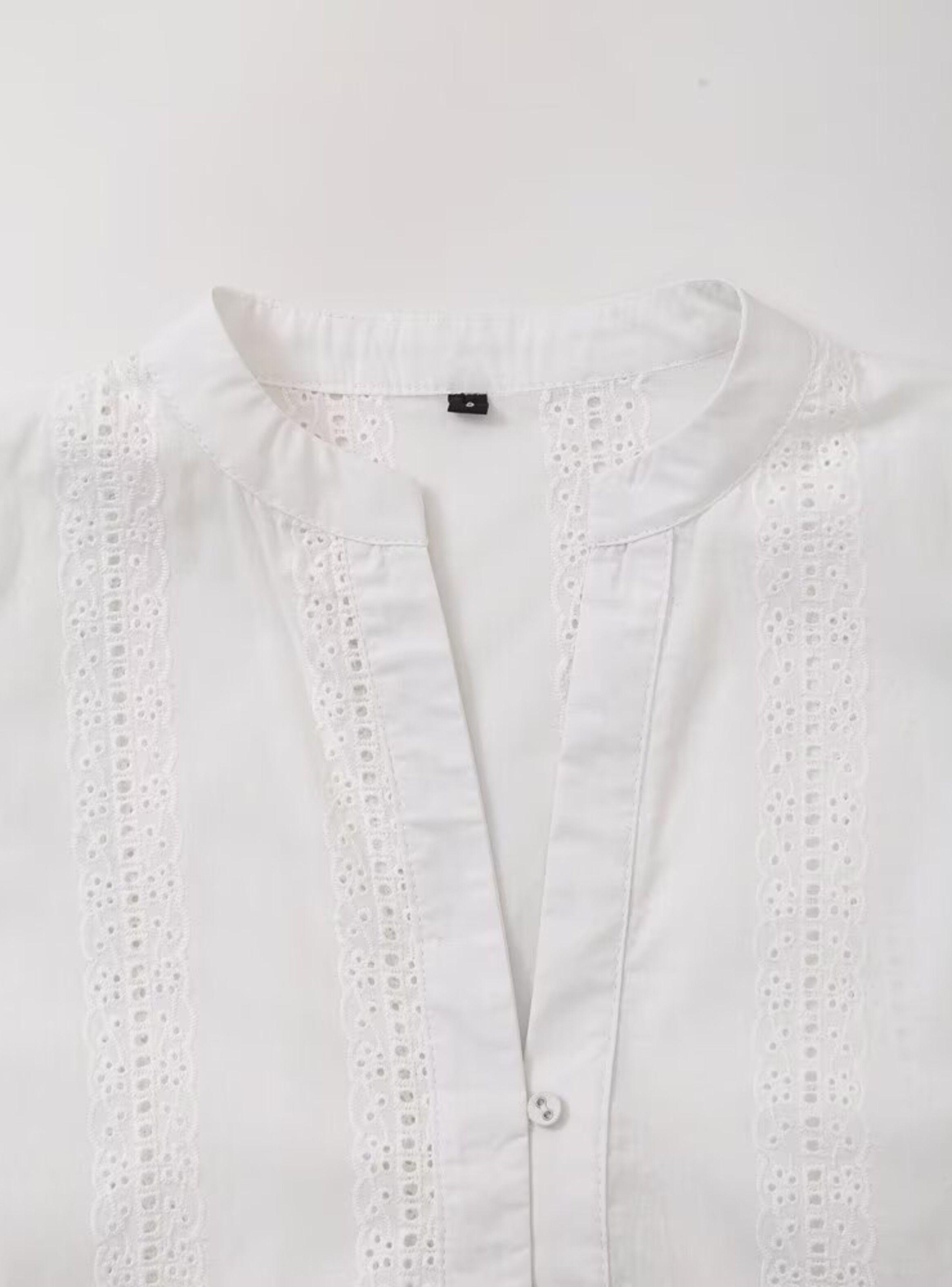 Camisa Bordado Alba Blanca Mujer-2
