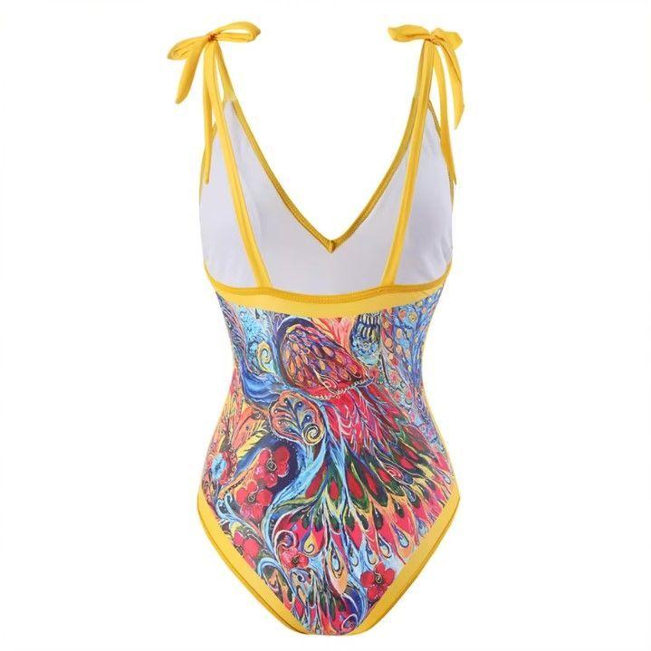 Traje De Baño Entero Amarillo Mujer Albanesa-2