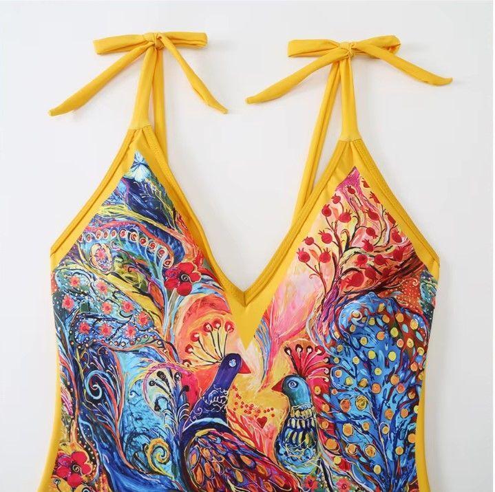 Traje De Baño Entero Amarillo Mujer Albanesa-3