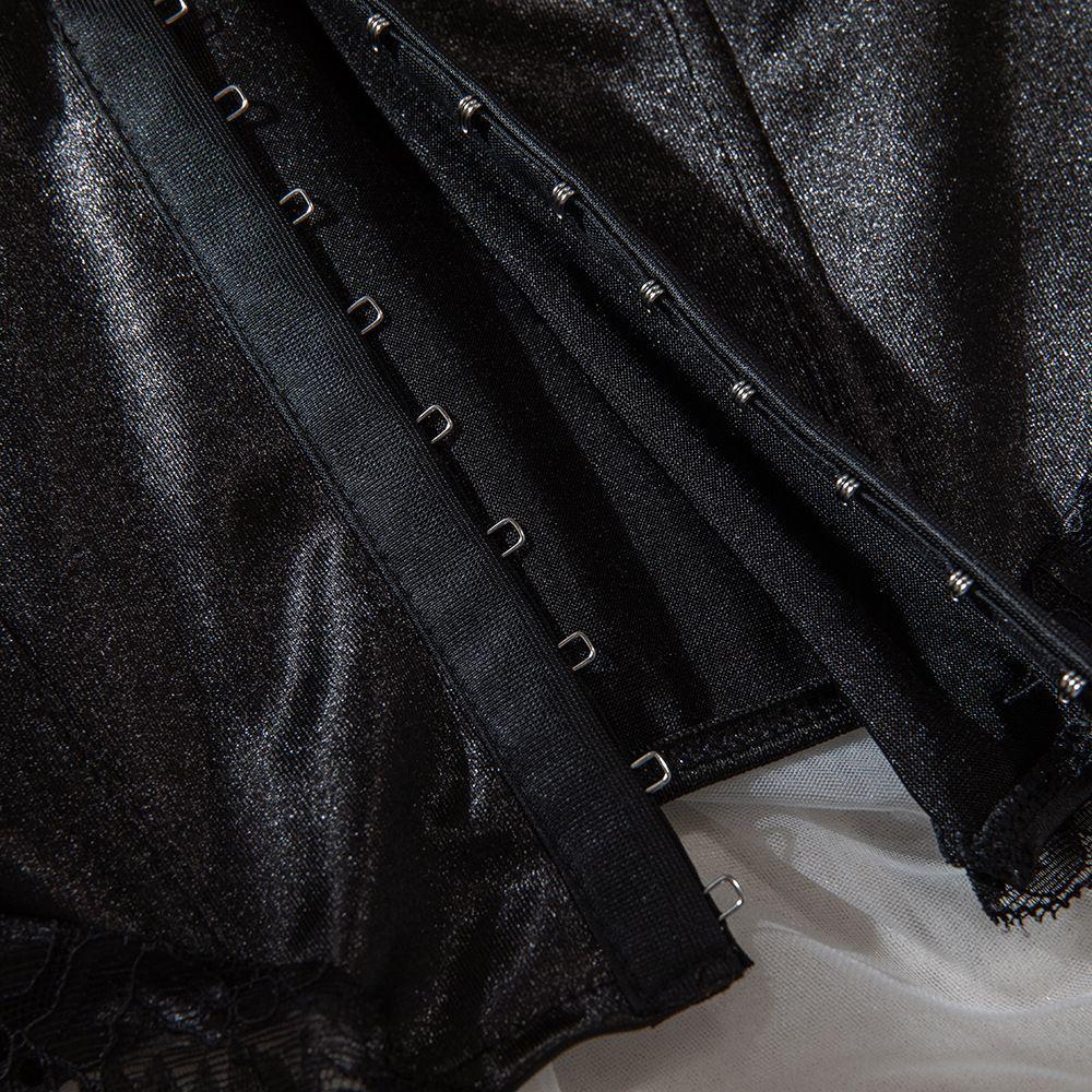 Top Corset Encaje Negro Stella-6