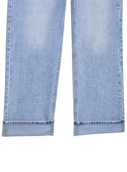 Jeans Straight Mujer Asimetrico Cropped Felipa-3