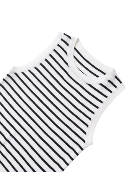 Polera Rayas Ajustado Celine Blanco-2