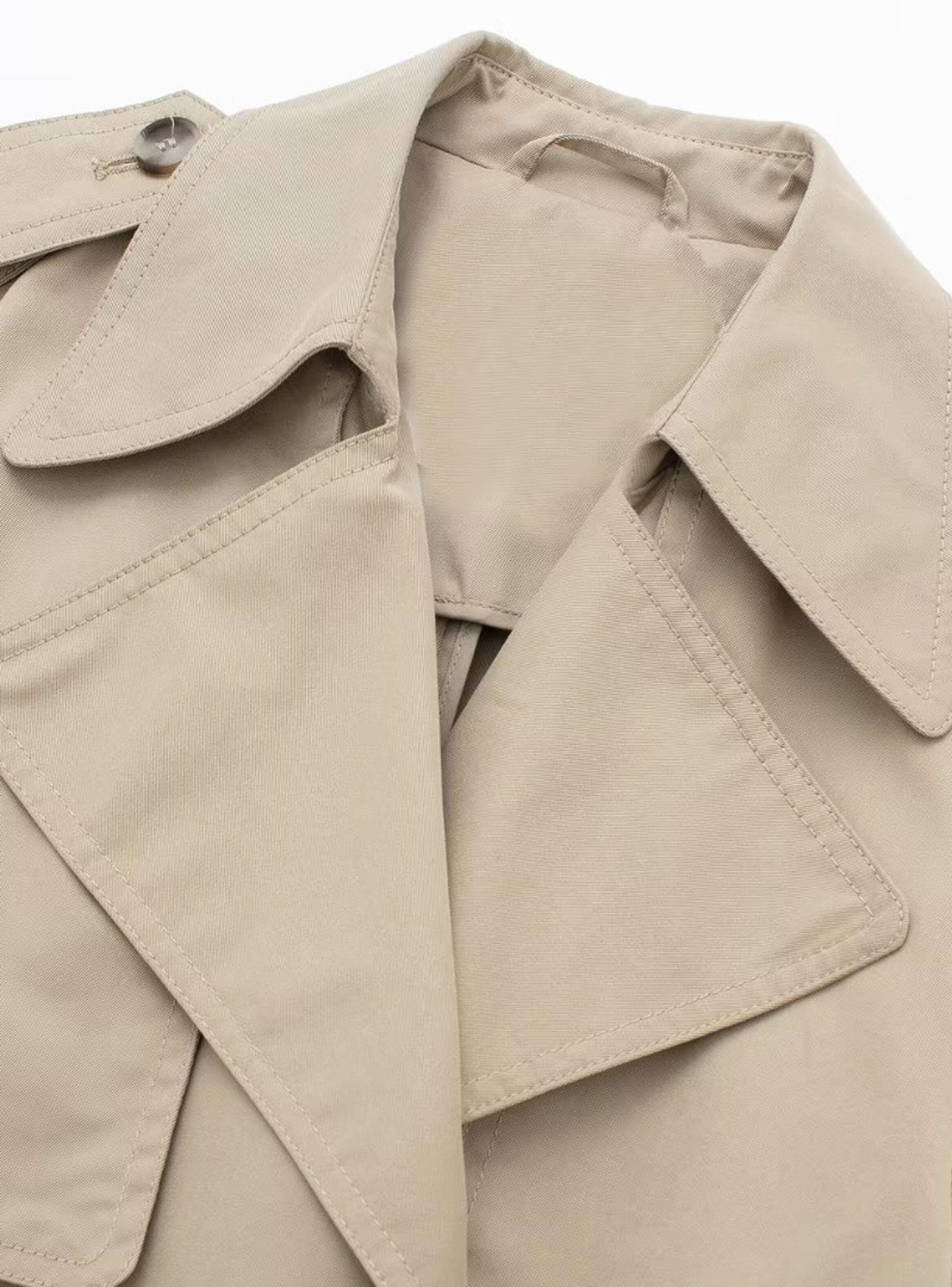 Gabardinas ajustadas Emperatriz Beige Mujer-3