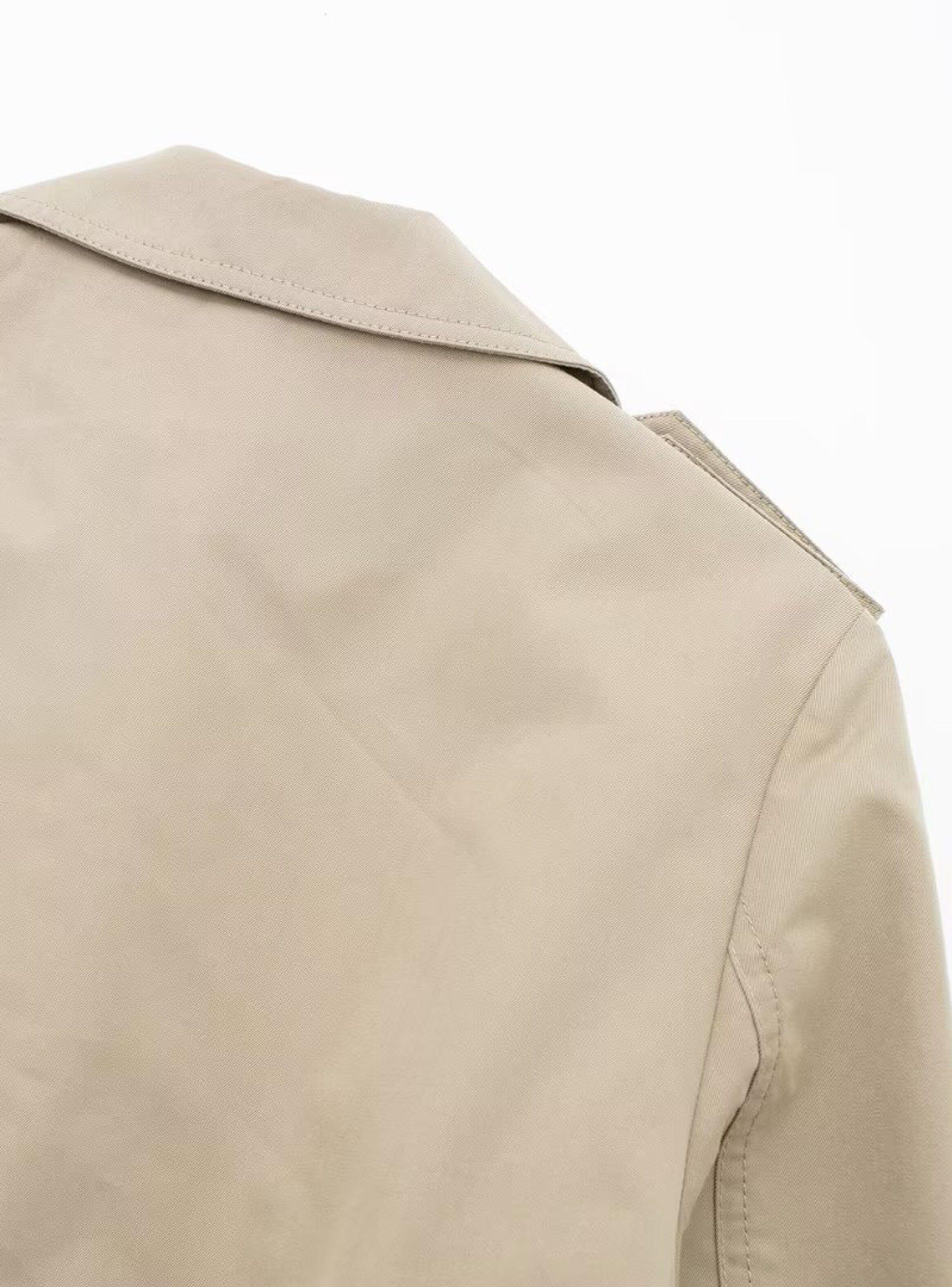 Gabardinas ajustadas Emperatriz Beige Mujer-4