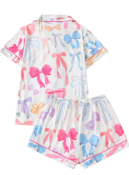 Pijama Corto Alicie Blanco Lazos-2