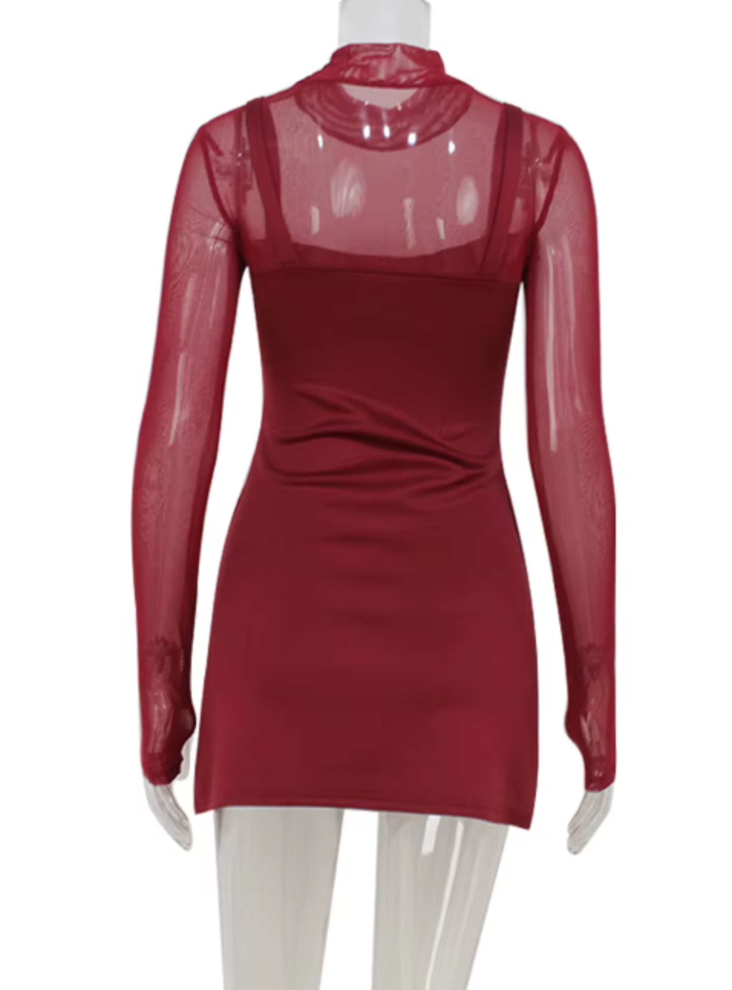 Vestido Verona Burdeo Mujer -2