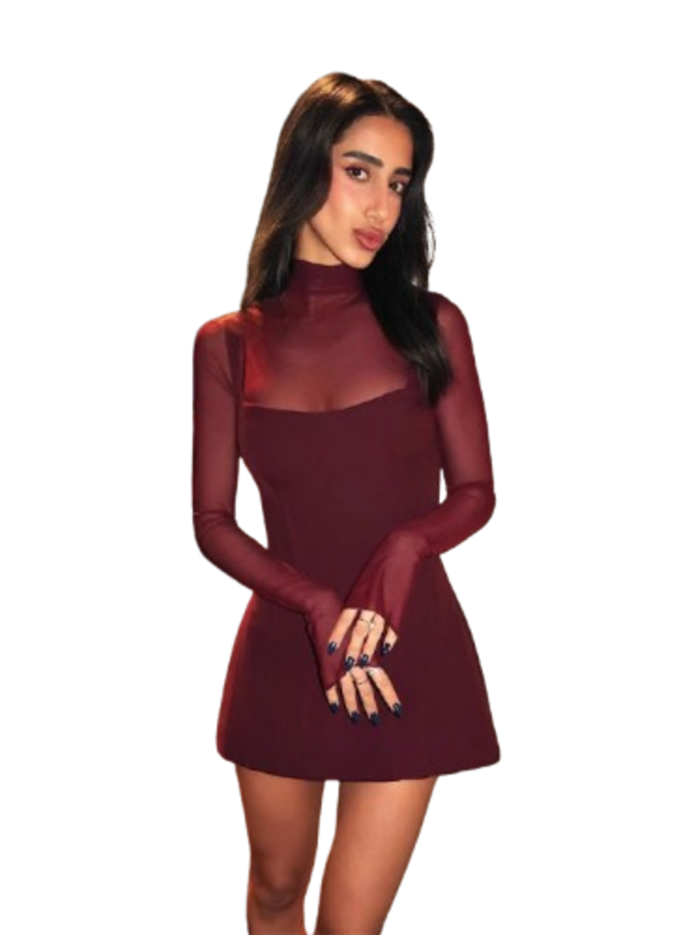 Vestido Verona Burdeo Mujer -3