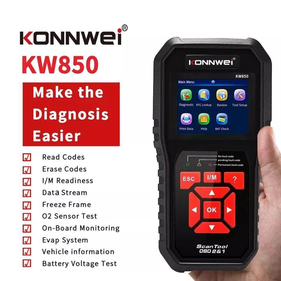 Escaner Automotriz Konnwei Kw850 Obd2 Eobd Multimarcas-1