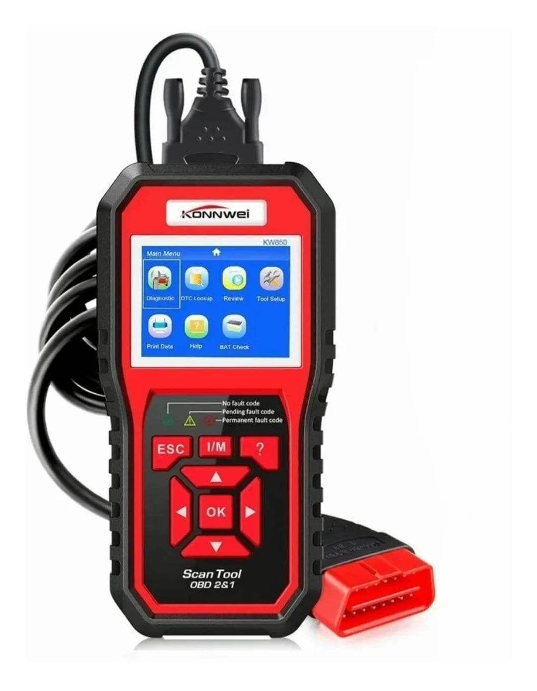 Escaner Automotriz Konnwei Kw850 Obd2 Eobd Multimarcas-0
