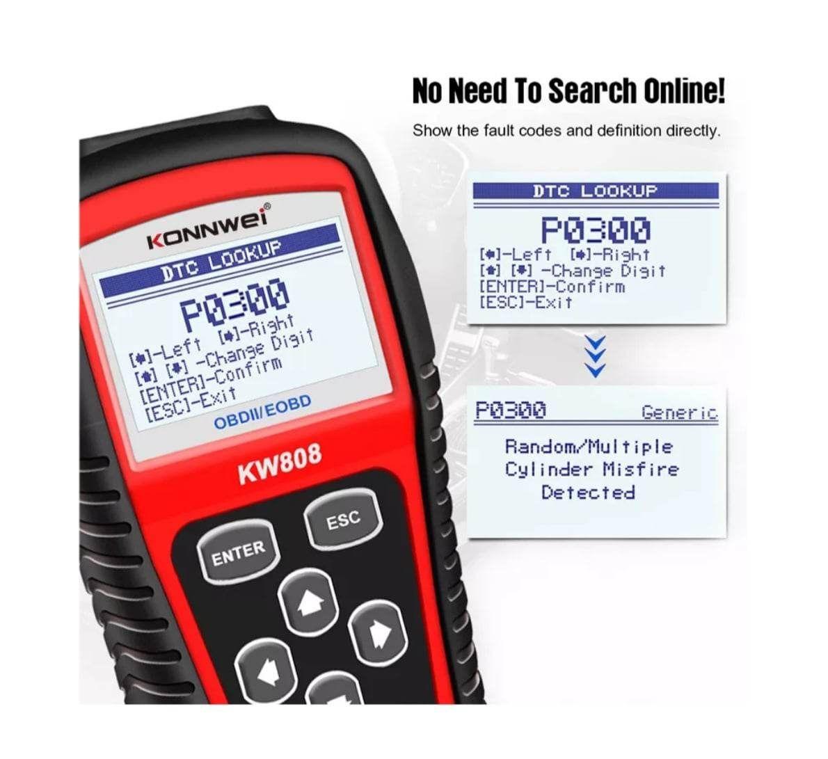 Scanner Automotriz Konnwei KW 808-4