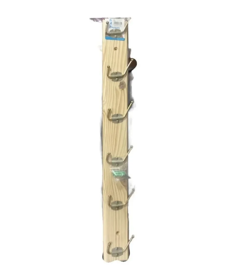 Perchero De Madera 6 Ganchos 58 cm -3