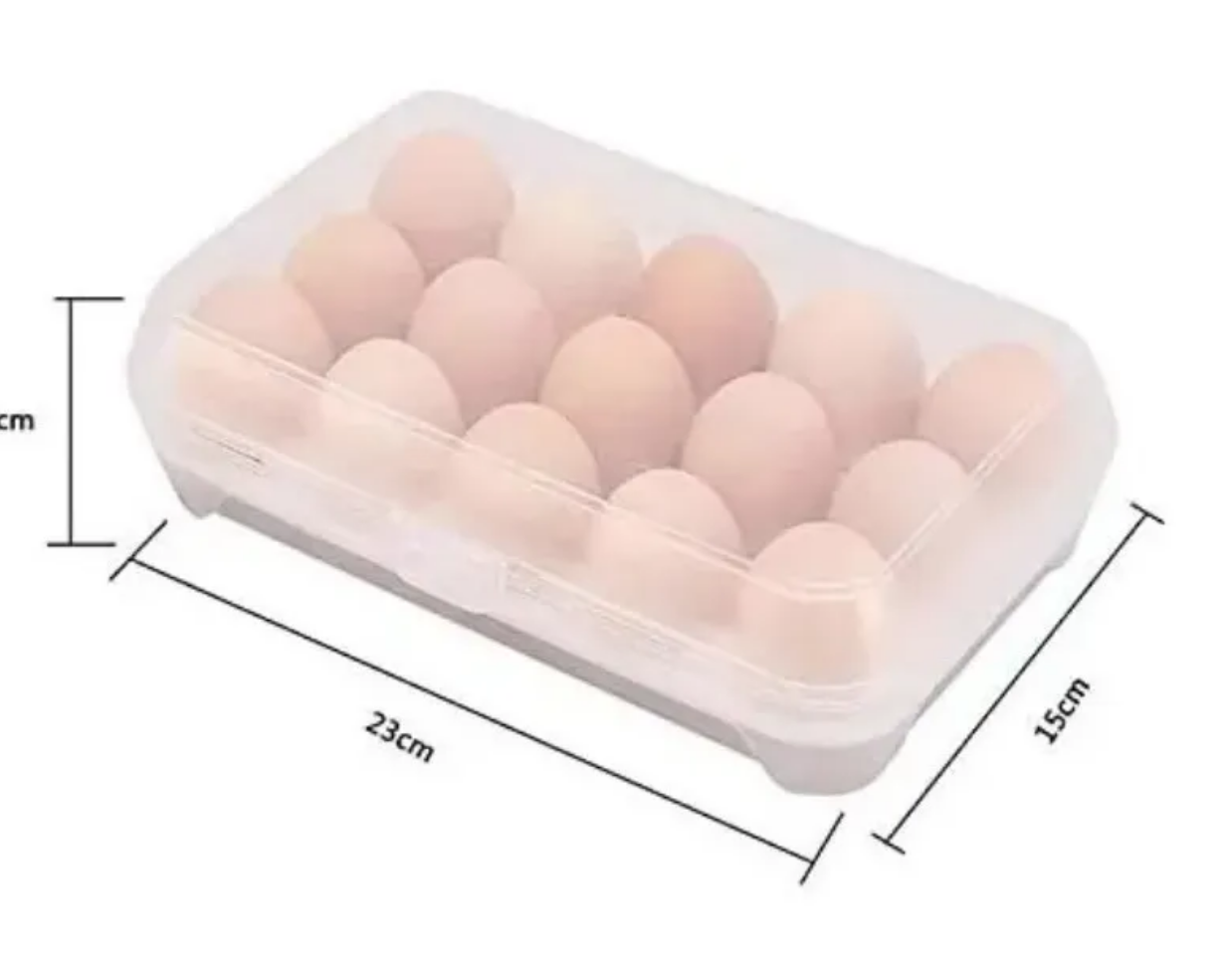Organizador De Huevos Caja Para 15 Unidades Huevera Nevera-1
