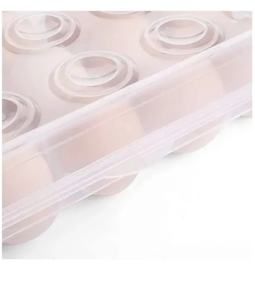 Organizador De Huevos Caja Para 15 Unidades Huevera Nevera-2