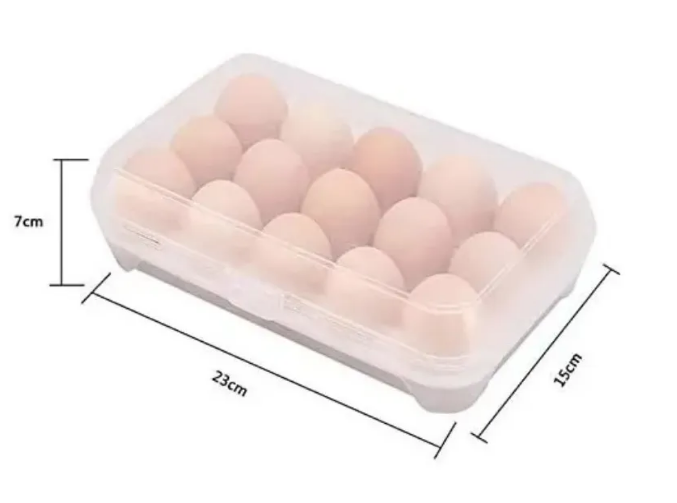 Organizador De Huevos Caja Para 15 Unidades Huevera Nevera-5