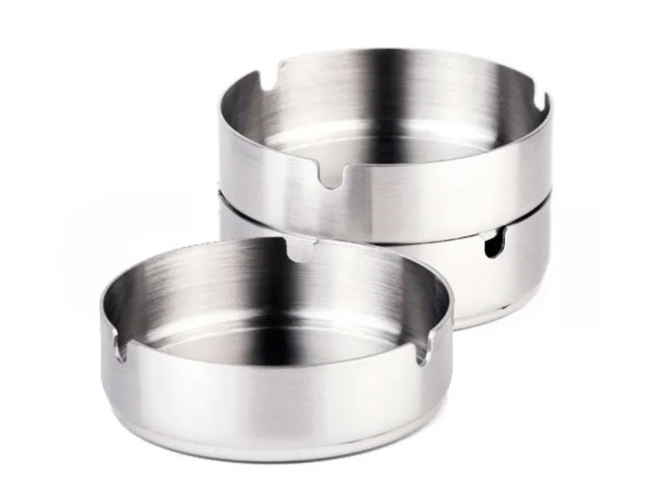 Pack 6 Ceniceros Acero Inoxidable Bares Restaurantes Hogar-1