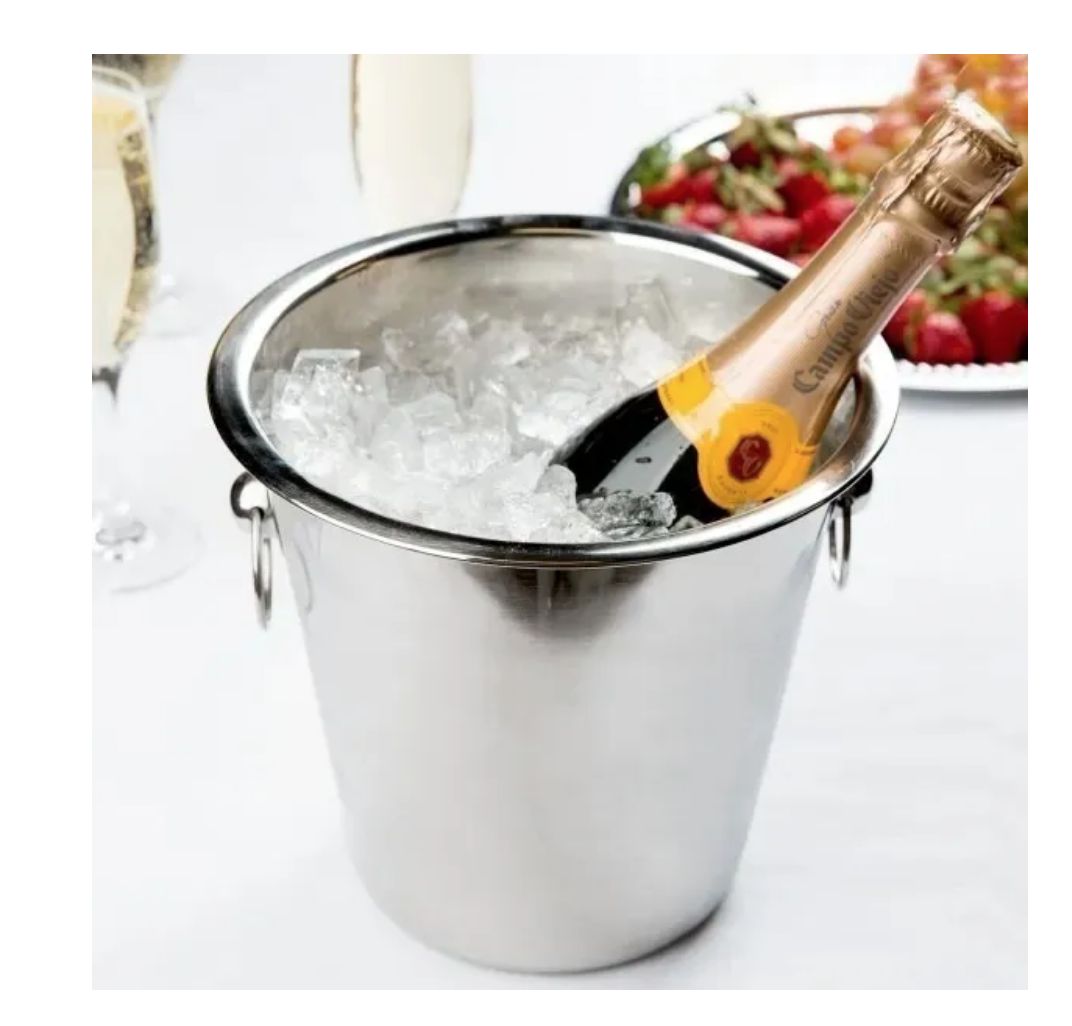 Hielera Con Asas 20cm Balde Champagne Champaña Hielo Tragos-4