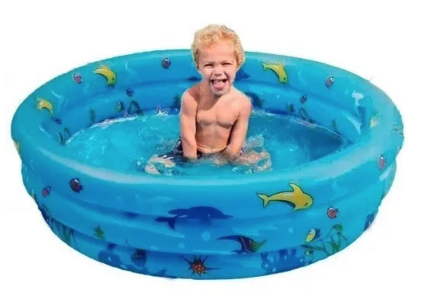 Piscina Inflable 3 Anillos 150 X 60 Cms Calidad Premium Azul-0