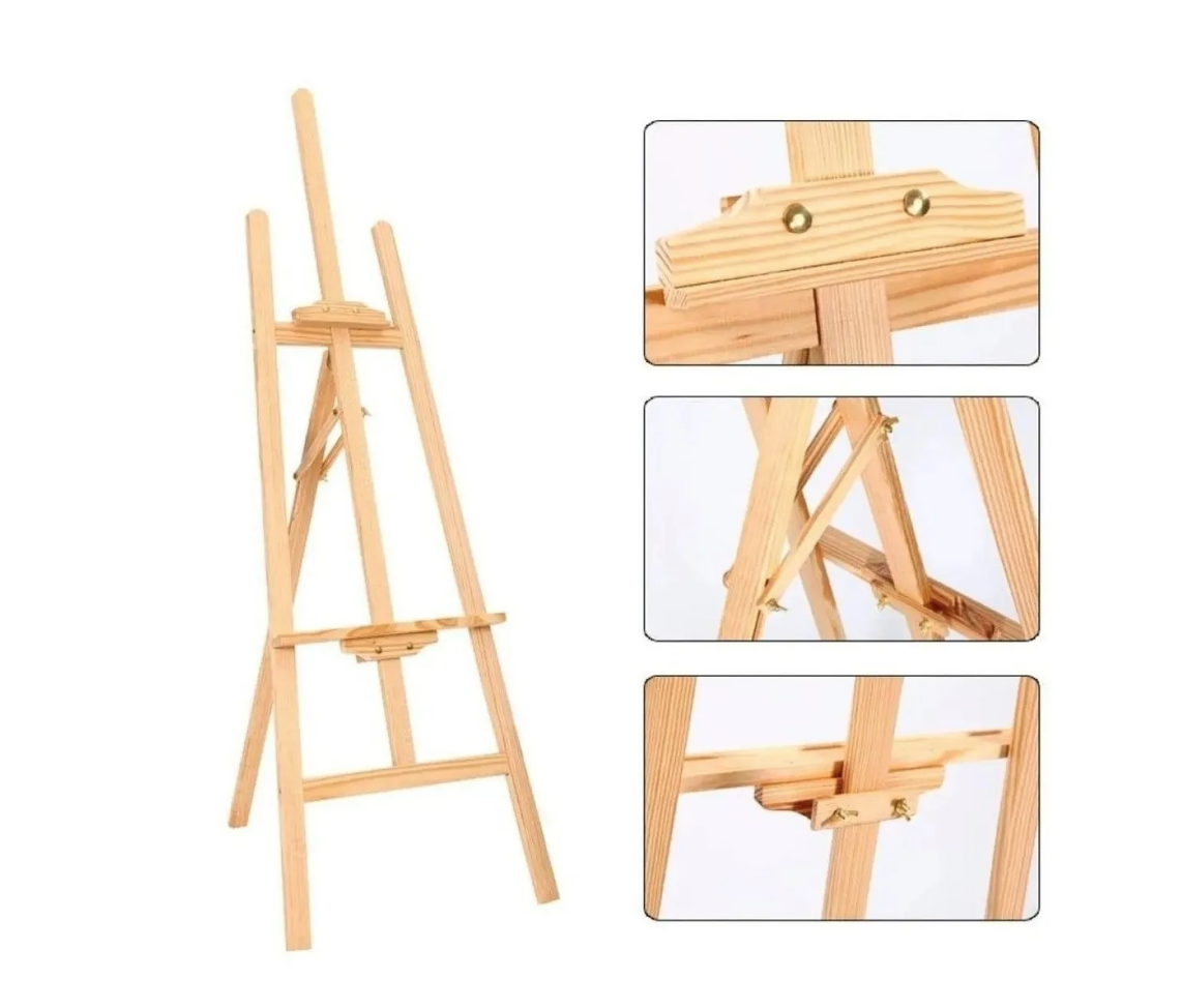 Atril Caballete Para Pintar De Madera Ajustable 175cm-2